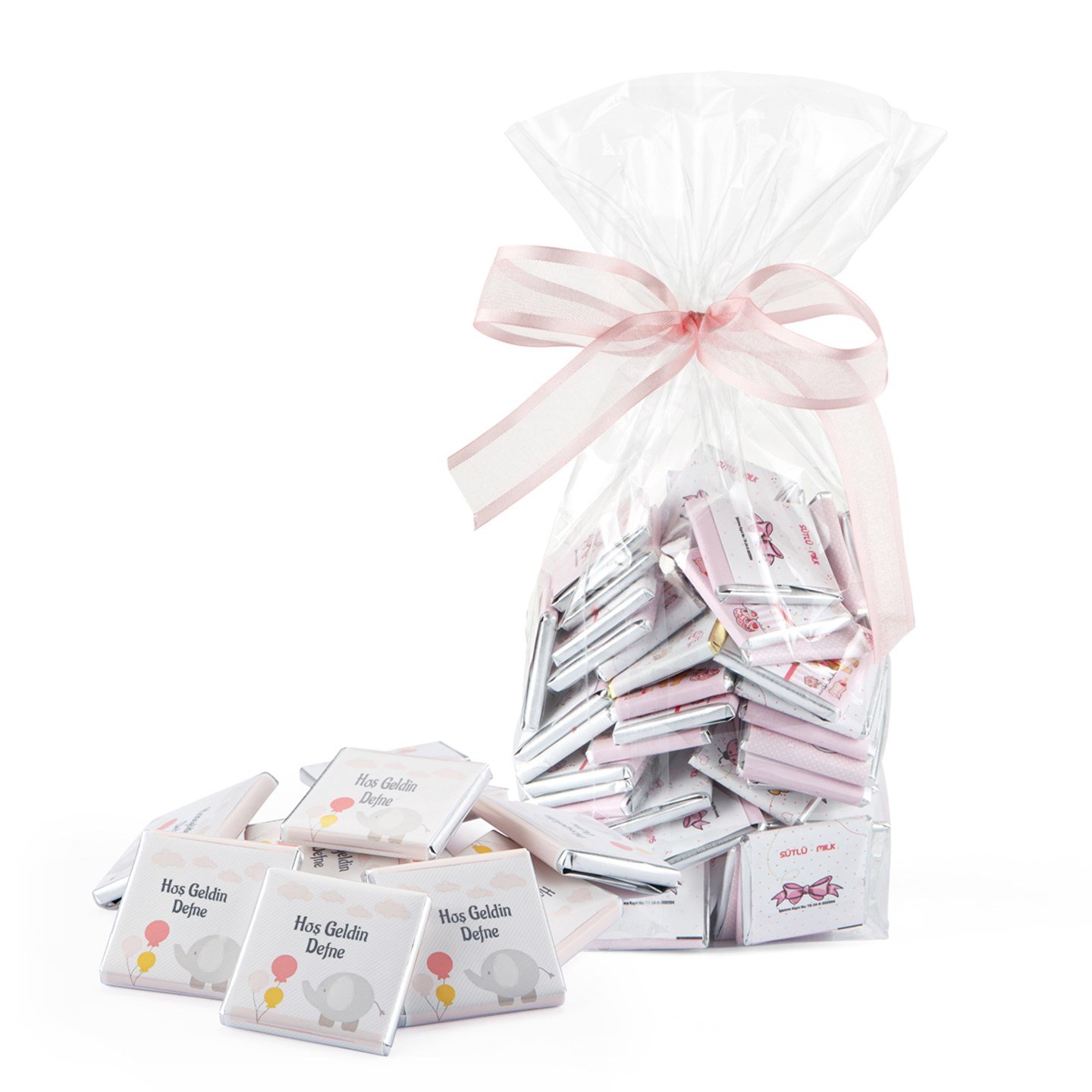 İsimli Kız Bebek Çikolatası Dökme