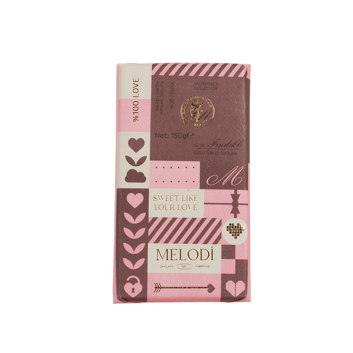 Sütlü Fındıklı Beyoğlu Kırmızı Tablet Çikolatası 150g(℮)