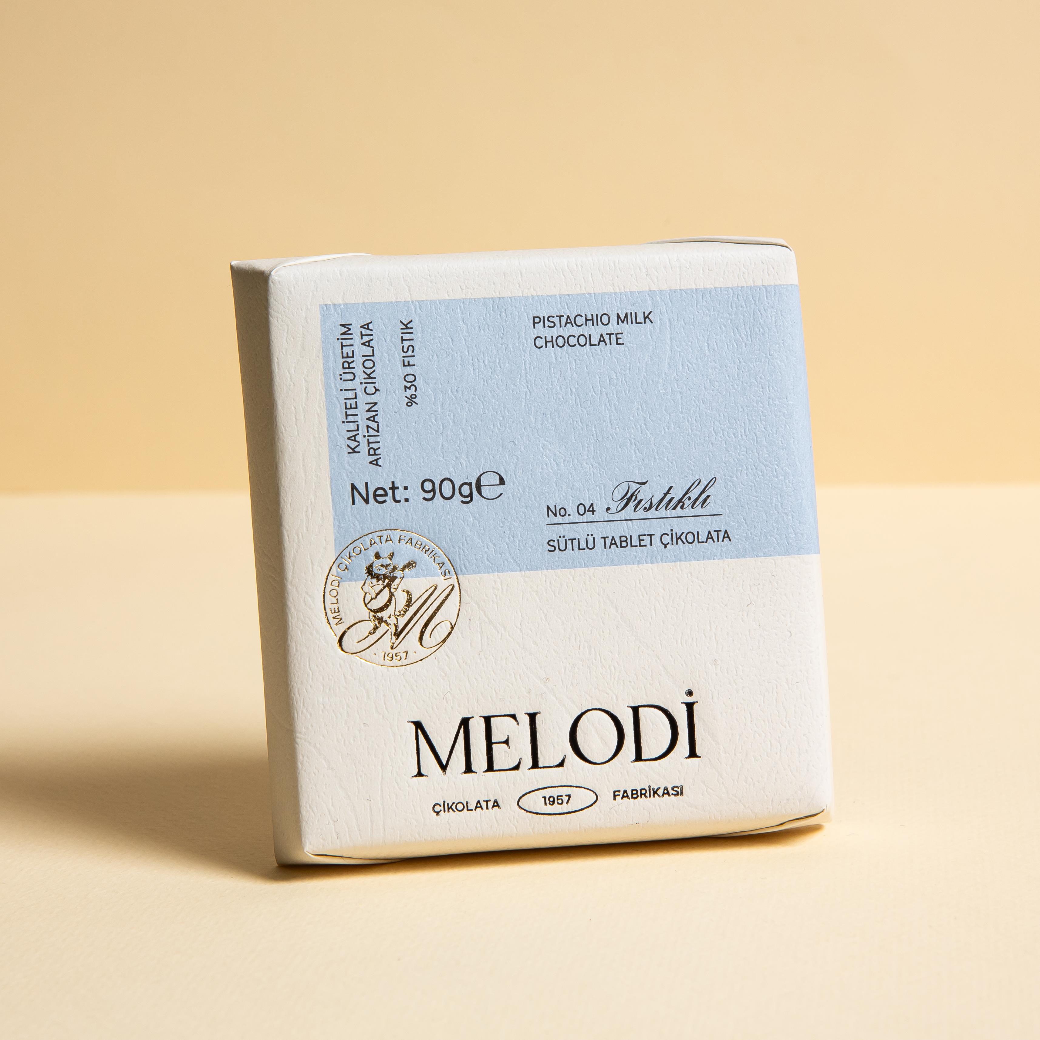 Sütlü Fıstıklı Beyoğlu Tablet Çikolatası 90g