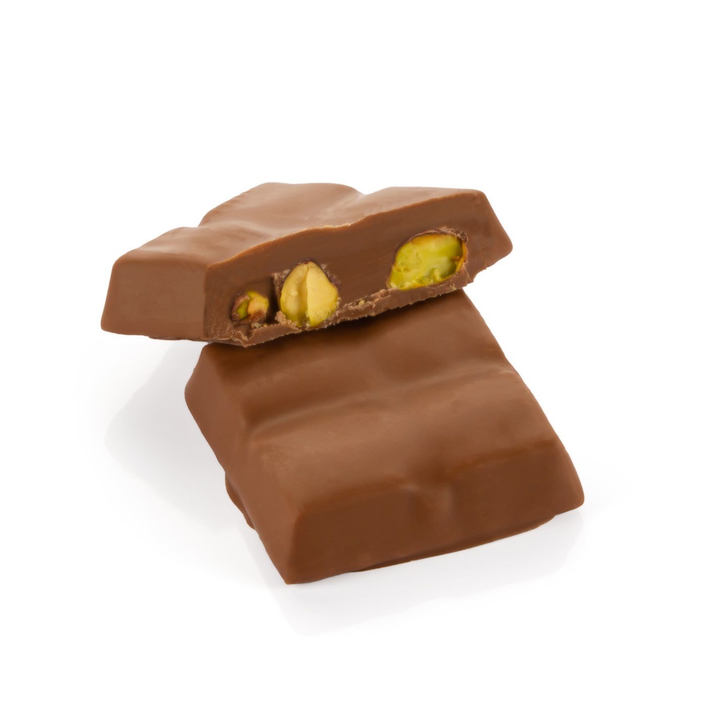 Yaldızlı Kare Tablet Fıstıklı Çikolata  Gümüş Yaldız 500gr 