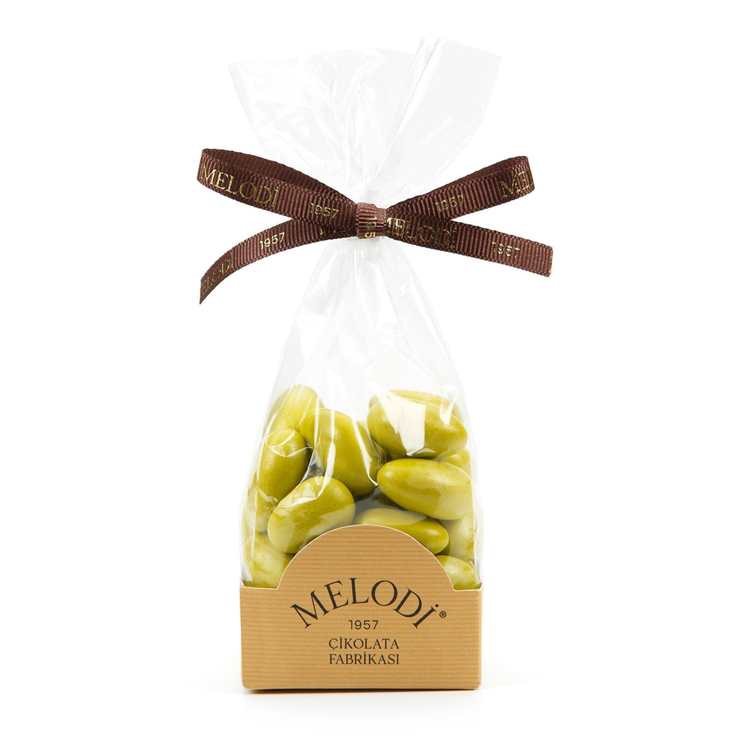 Yeşil Renkli Çikolatalı Badem Şekeri