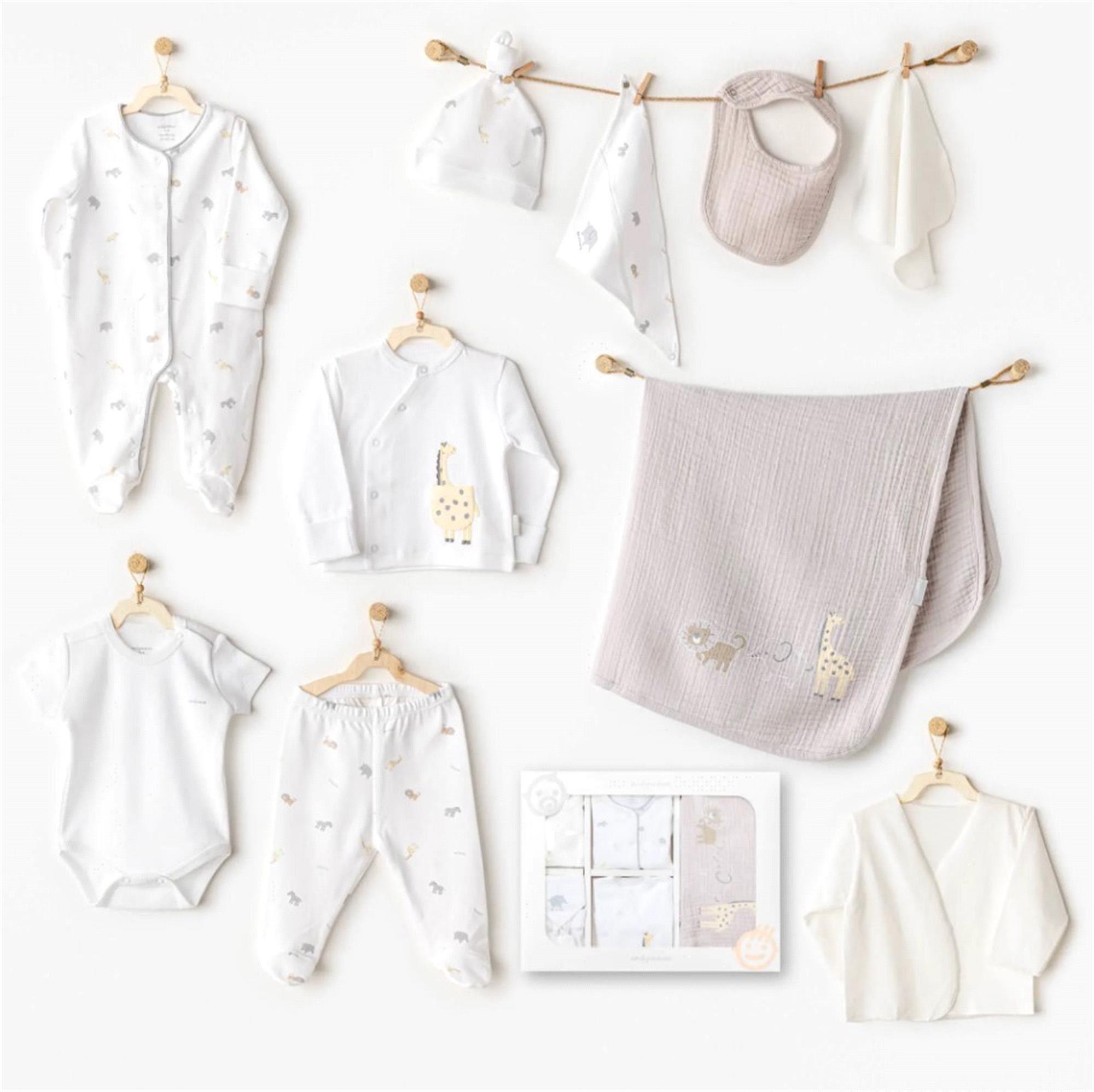 Andywawa Erkek Bebek 10'lu Hastane Çıkış Seti Beyaz AC25801