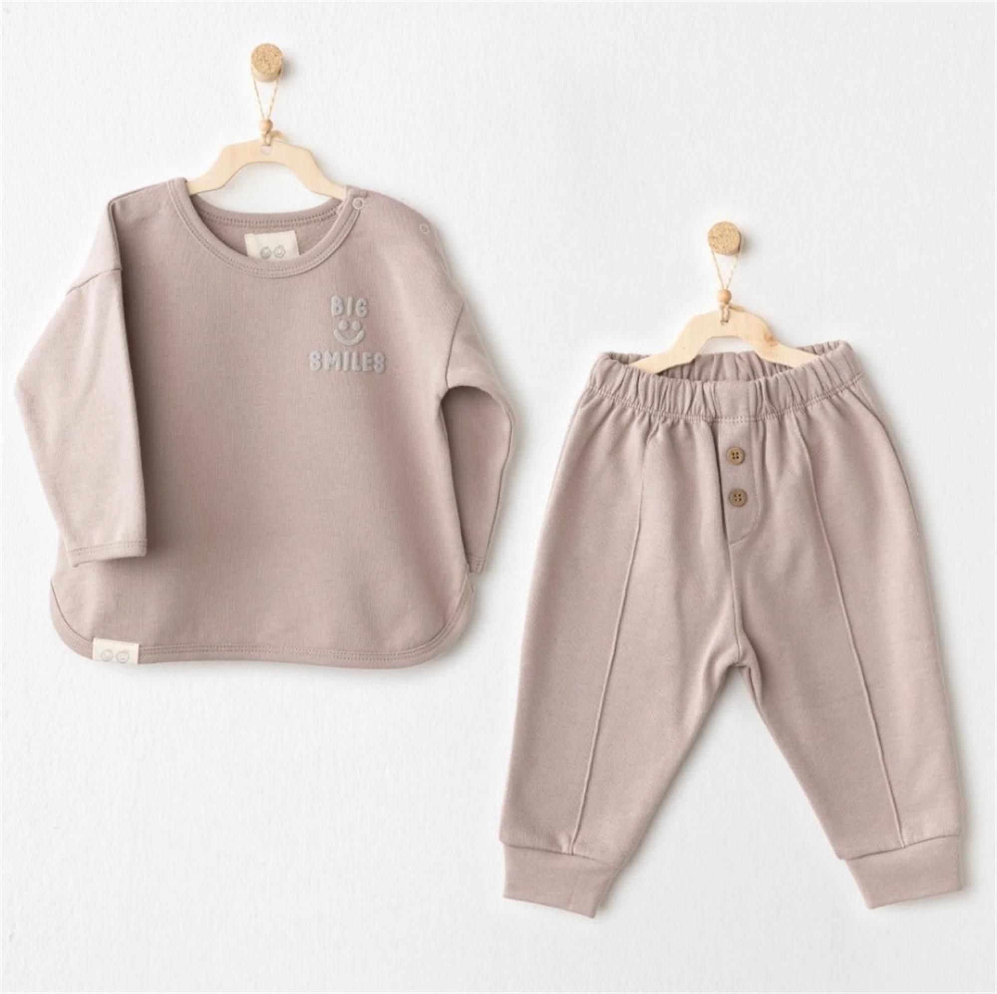 Andywawa Erkek Bebek 2'li Takım Bej AC26185