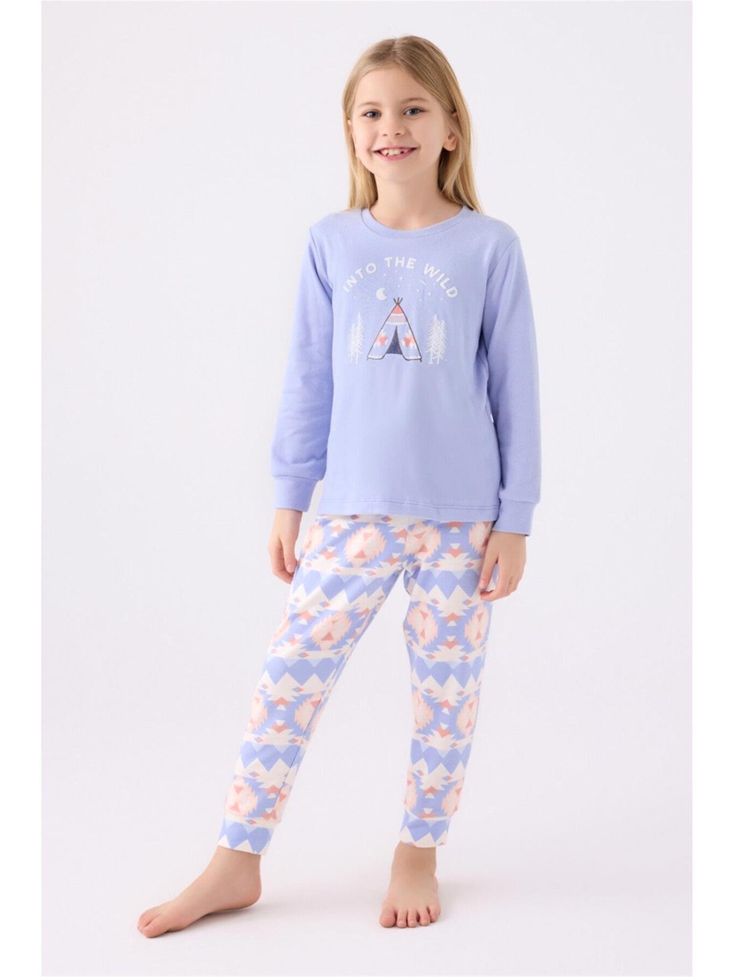 Arnetta Kız Çocuk Pijama  Takımı Lila AR3097-2