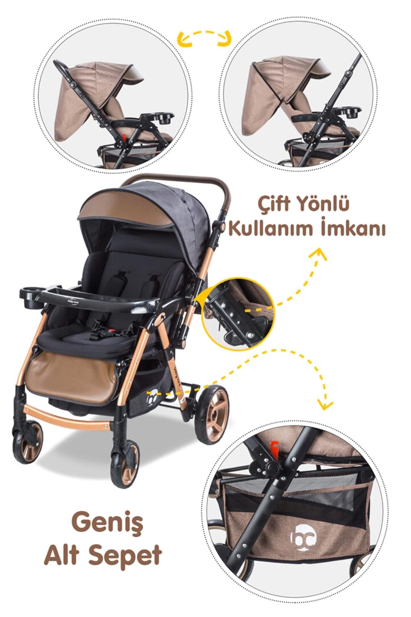 Baby Care BC-500 Combo Bebek Arabası Gold/Siyah