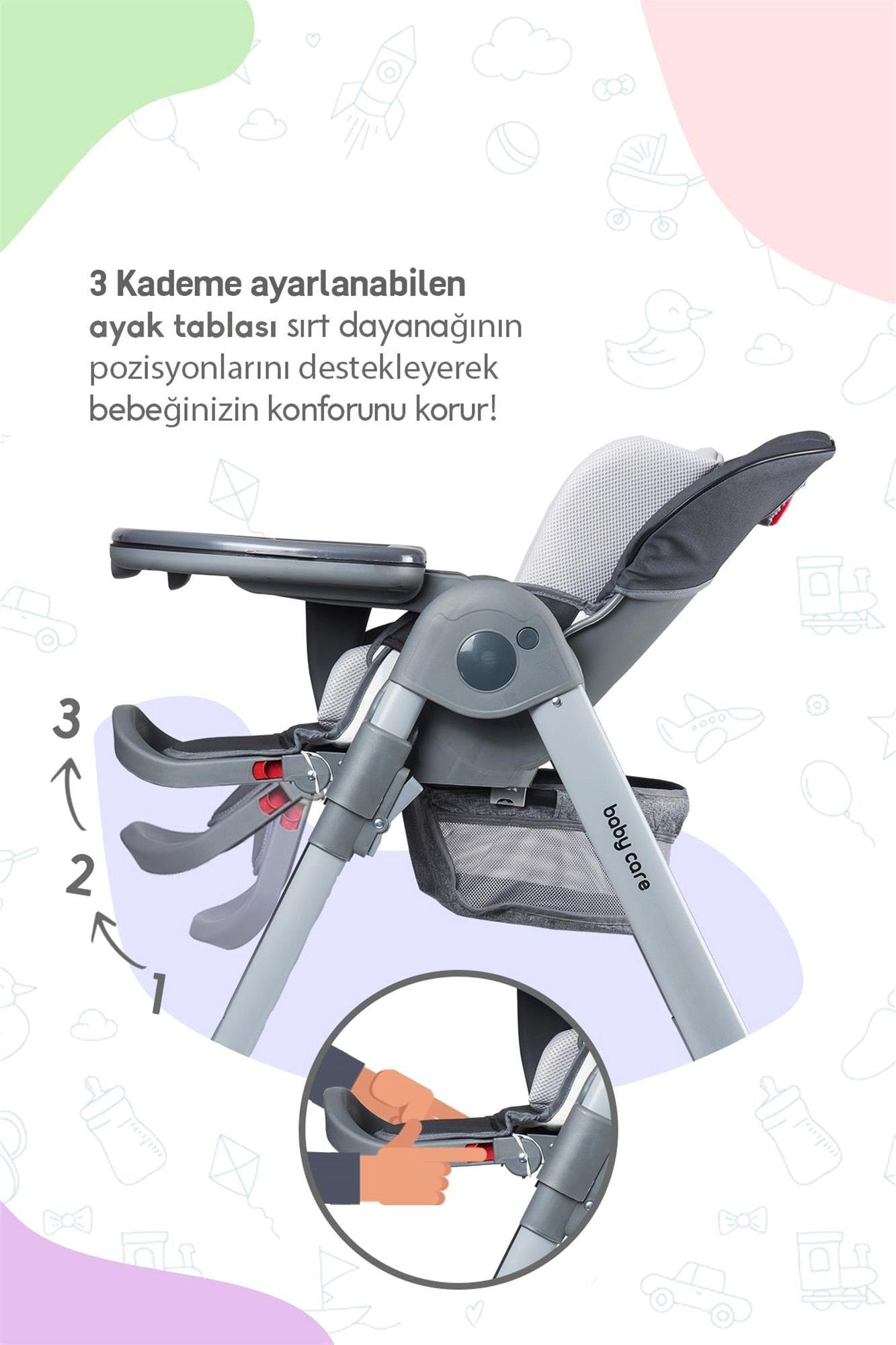 Baby Care BC-511+ Flex Plus Lüks Mama Sandalyesi Yeşil (Y)
