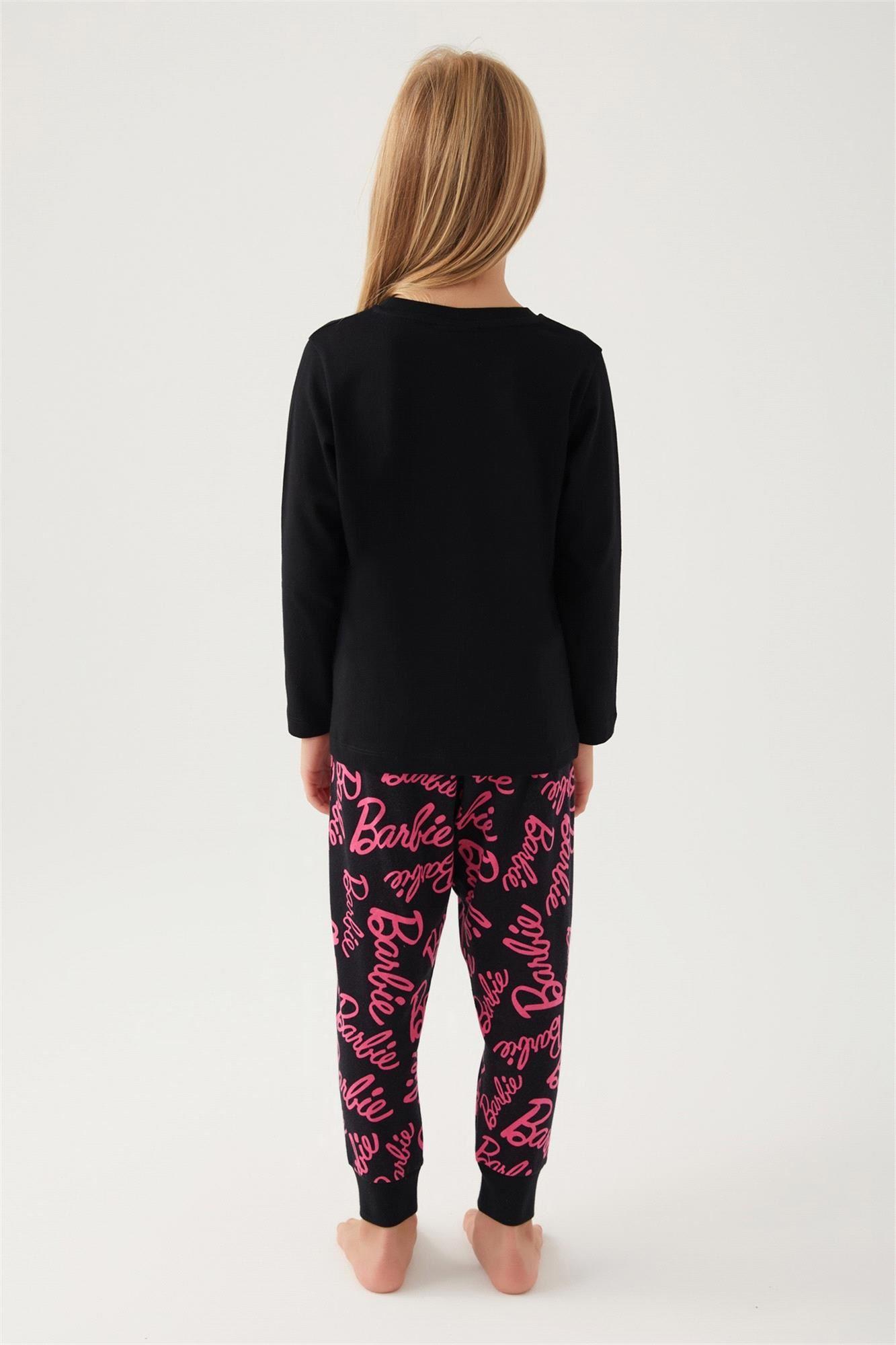 Barbie Kız Çocuk Pijama Takım Siyah L1766-3