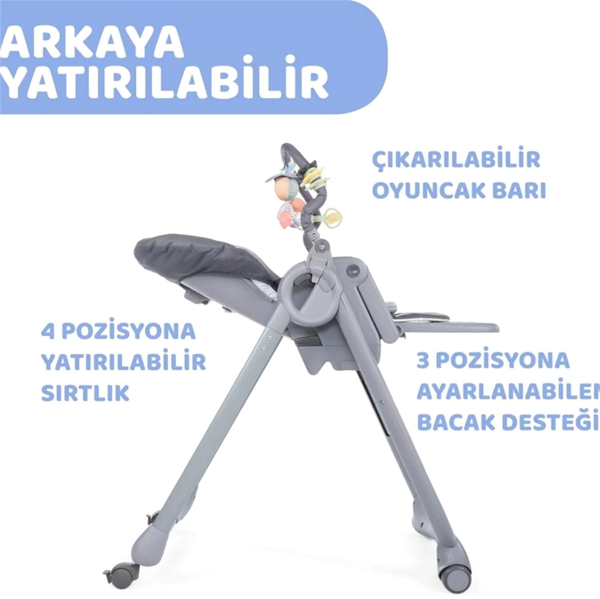 Chicco Polly Magic Relax Mama Sandalyesi Grey Melange