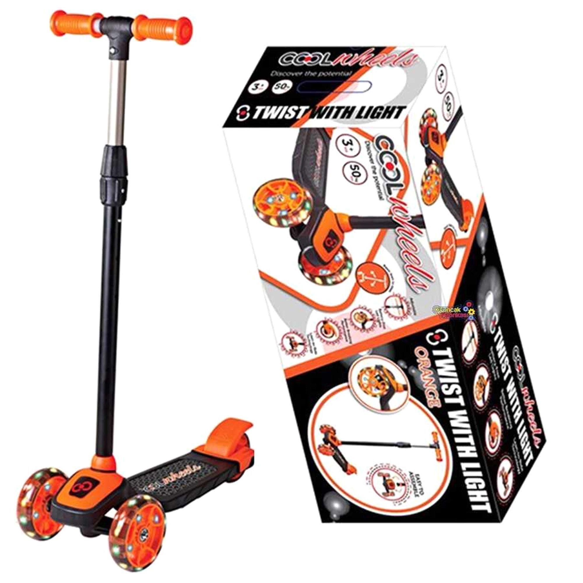Furkan Toys Cool Whells Işıklı Renkli Scooter 58918 Turuncu