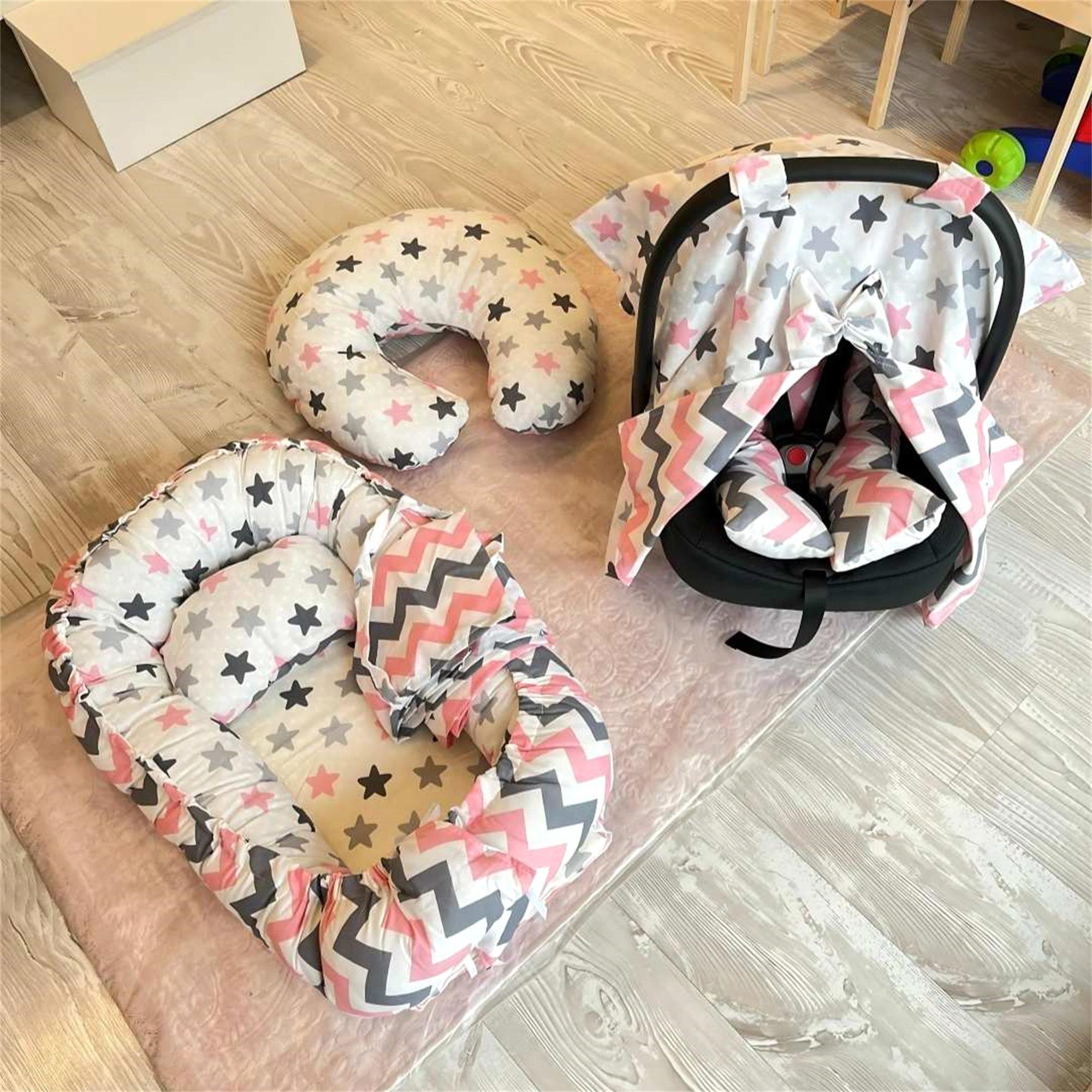 Jadeer 5'li Babynest Yıldızlı Pembe 0124