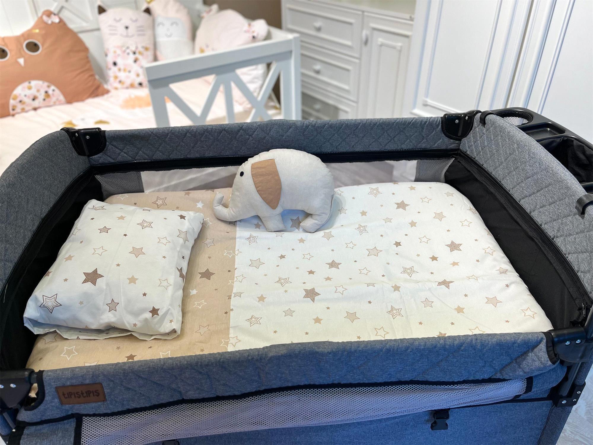 Jadeer Eko Yıldızlı Fil Oyun Parkı Uyku Seti Kahve Y123