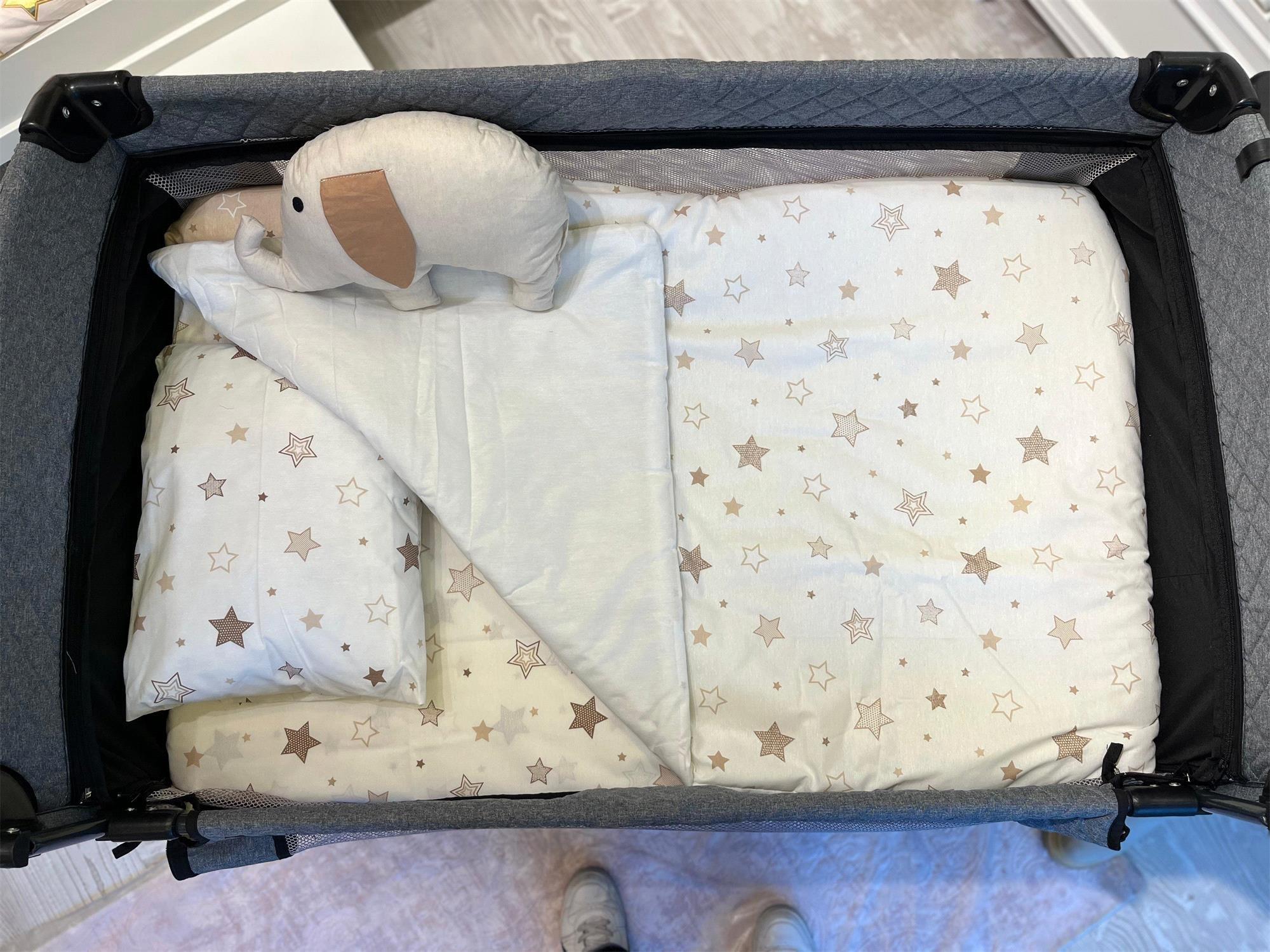 Jadeer Eko Yıldızlı Fil Oyun Parkı Uyku Seti Kahve Y123