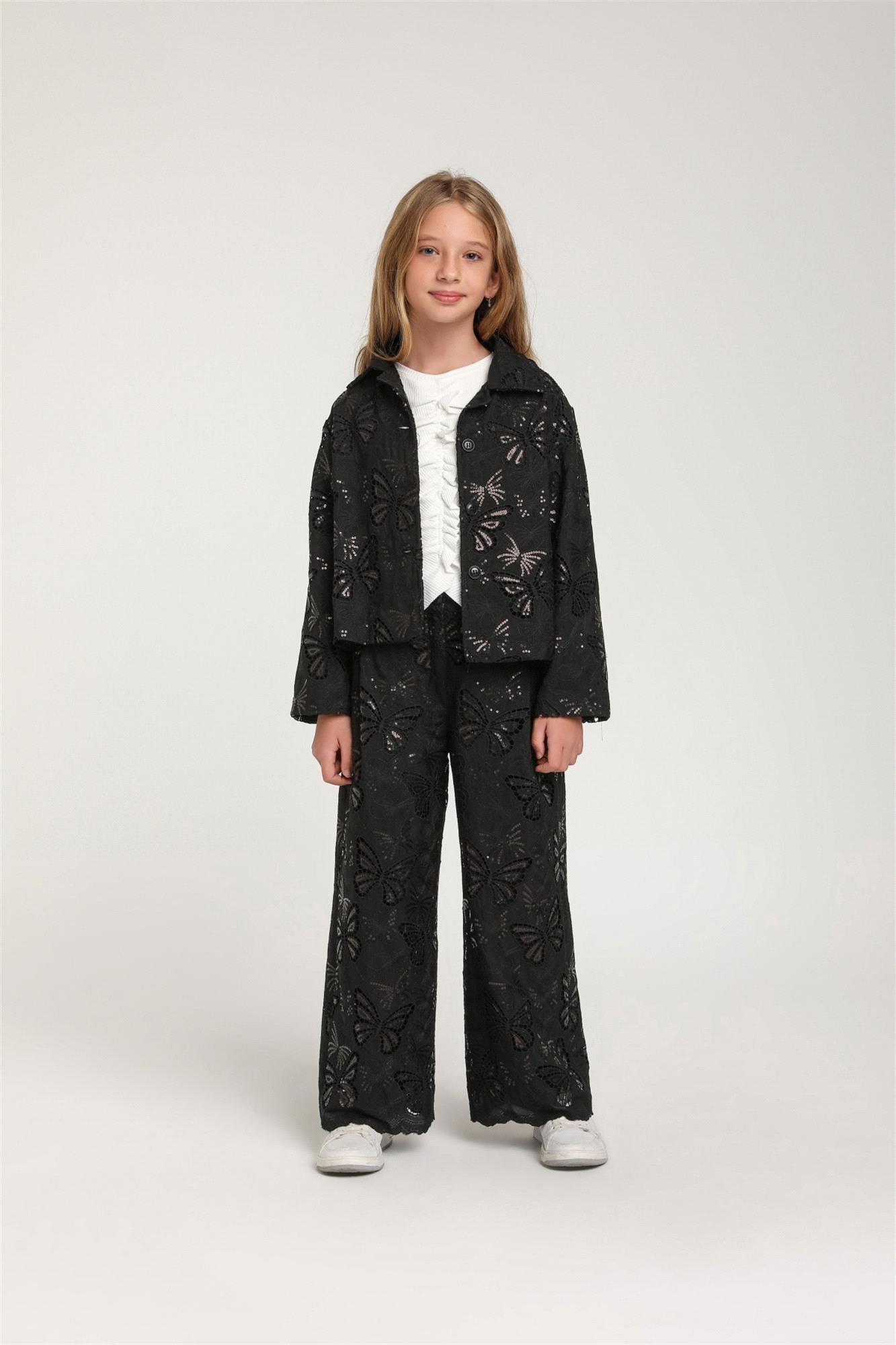 Jadeer Escabel Kız Çocuk 2'li Takım Siyah 4-9 Yaş 35953