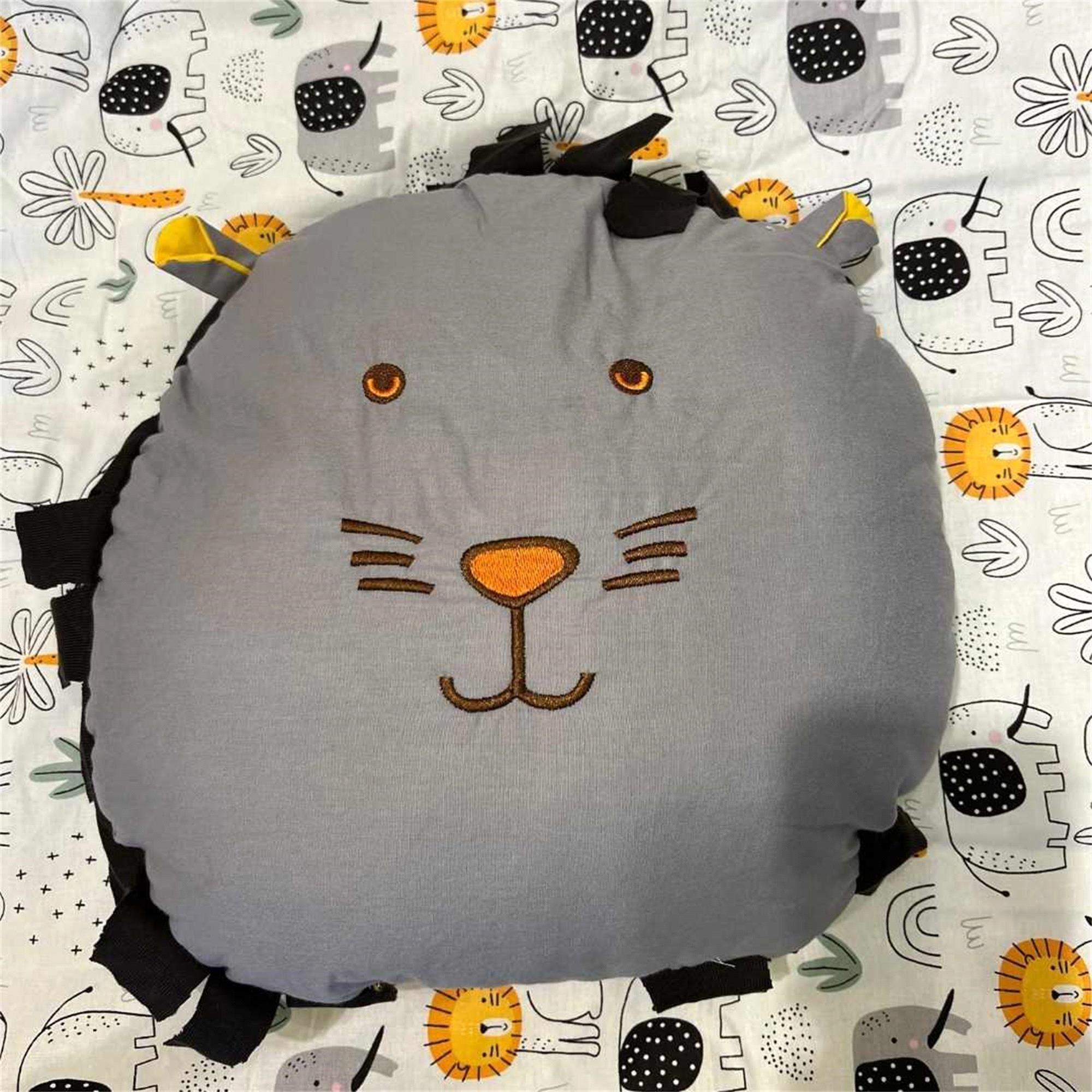 Jadeer Pamuklu Aslan Figür Oyun Parkı Uyku Seti Gri P123