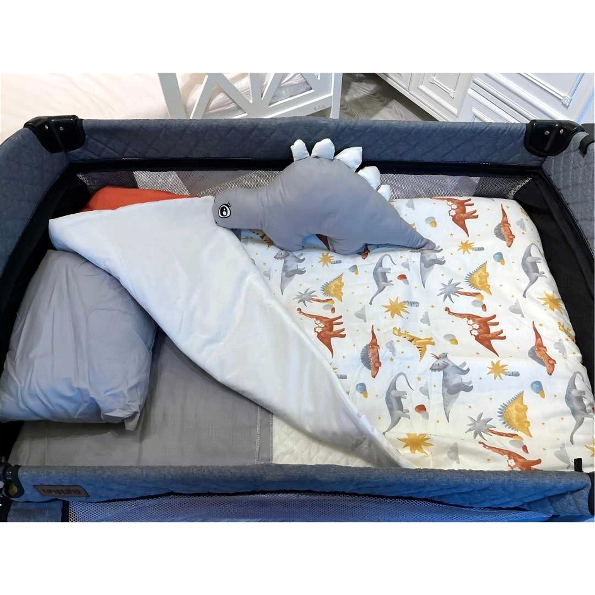 Jadeer Pamuklu Dinazor Figür Oyun Parkı Uyku Seti Turuncu P123