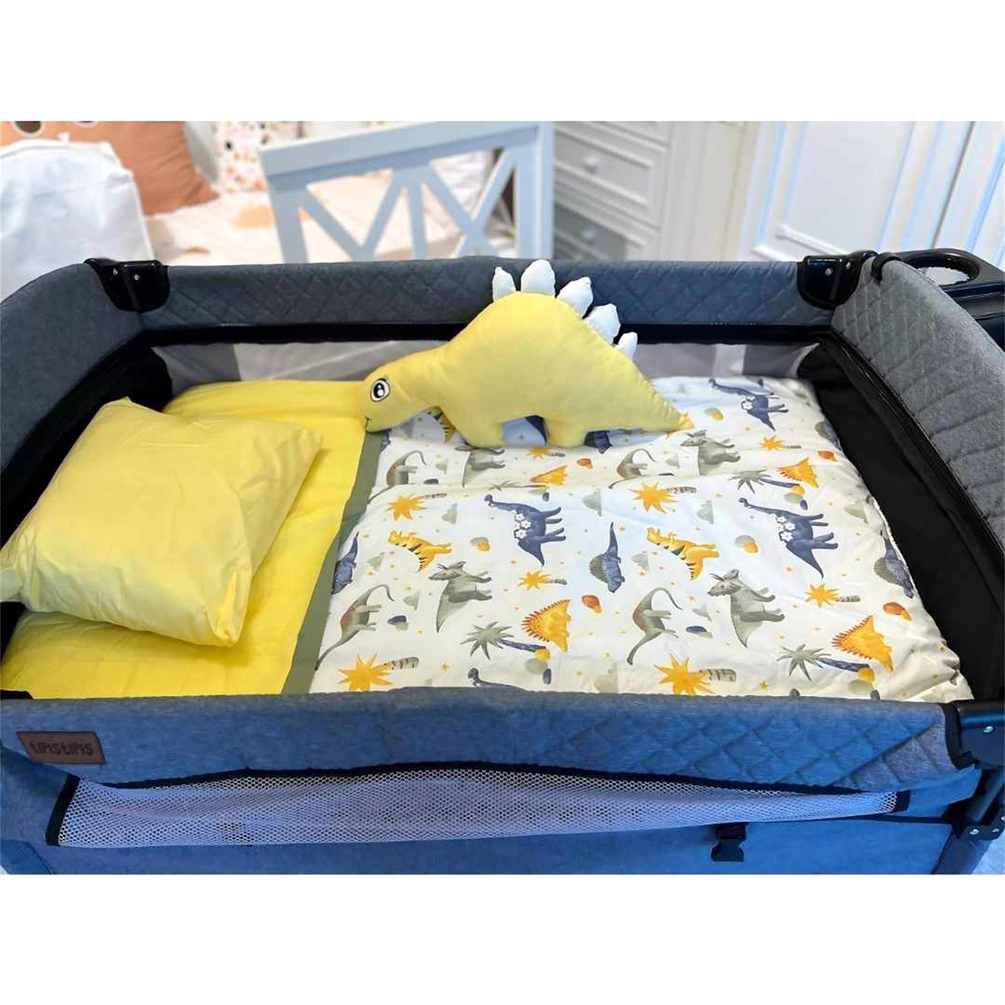 Jadeer Pamuklu Dinazor Figür Oyun Parkı Uyku Seti Sarı P123