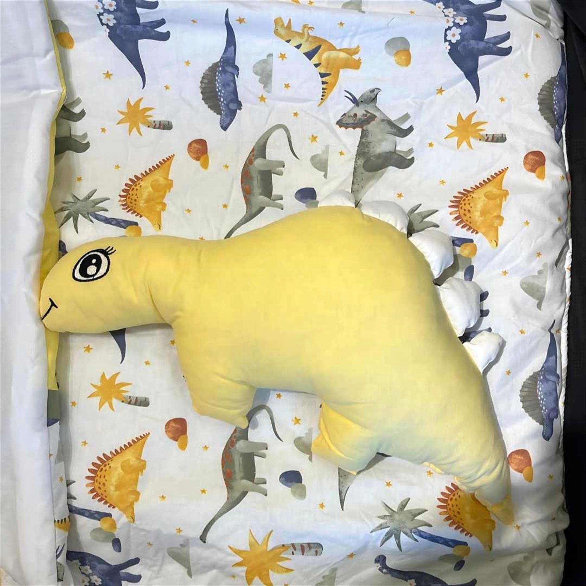 Jadeer Pamuklu Dinazor Figür Oyun Parkı Uyku Seti Sarı P123