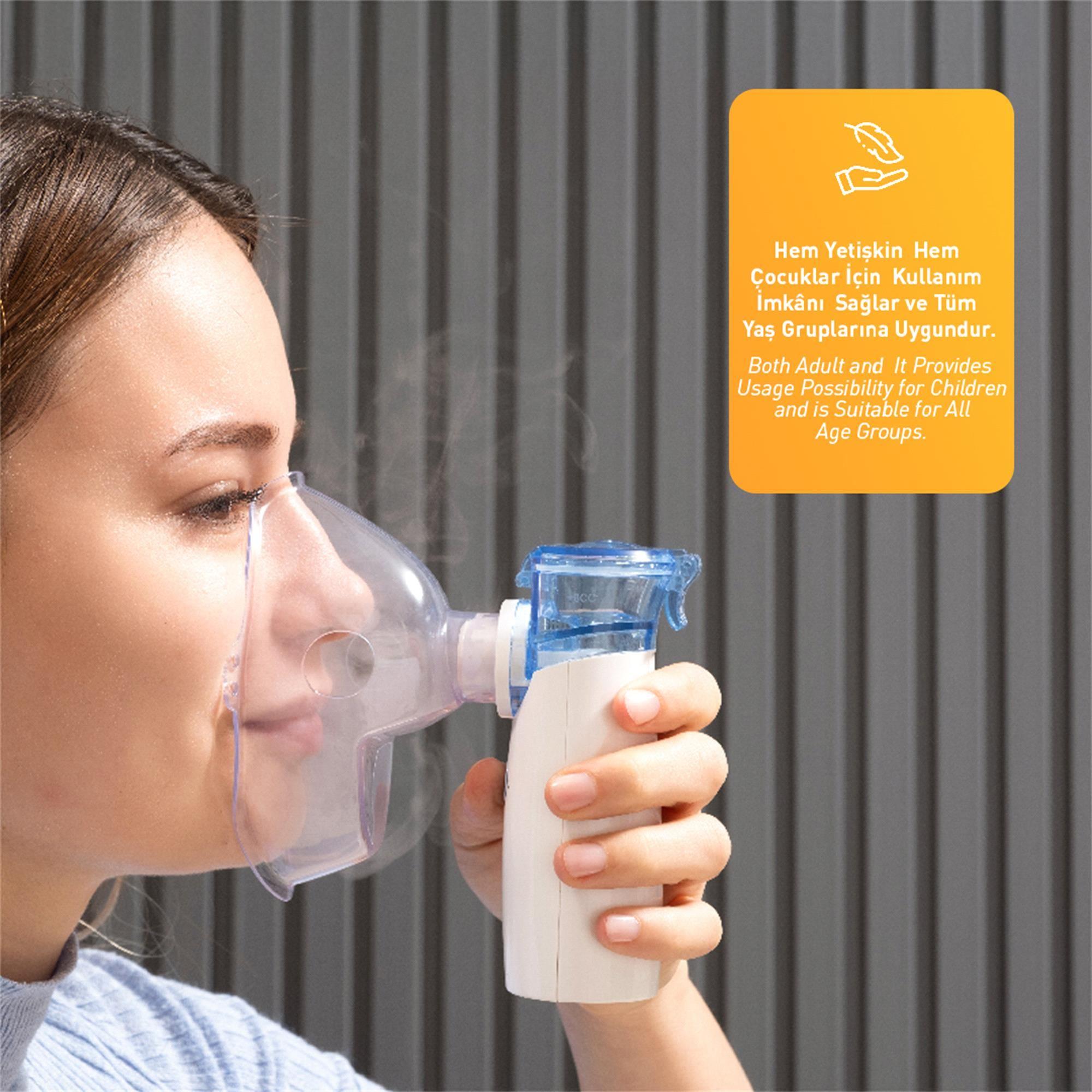 Kanz KNZ-0711 Şarjlı Taşınabilir Mini Mesh Nebülizatör 