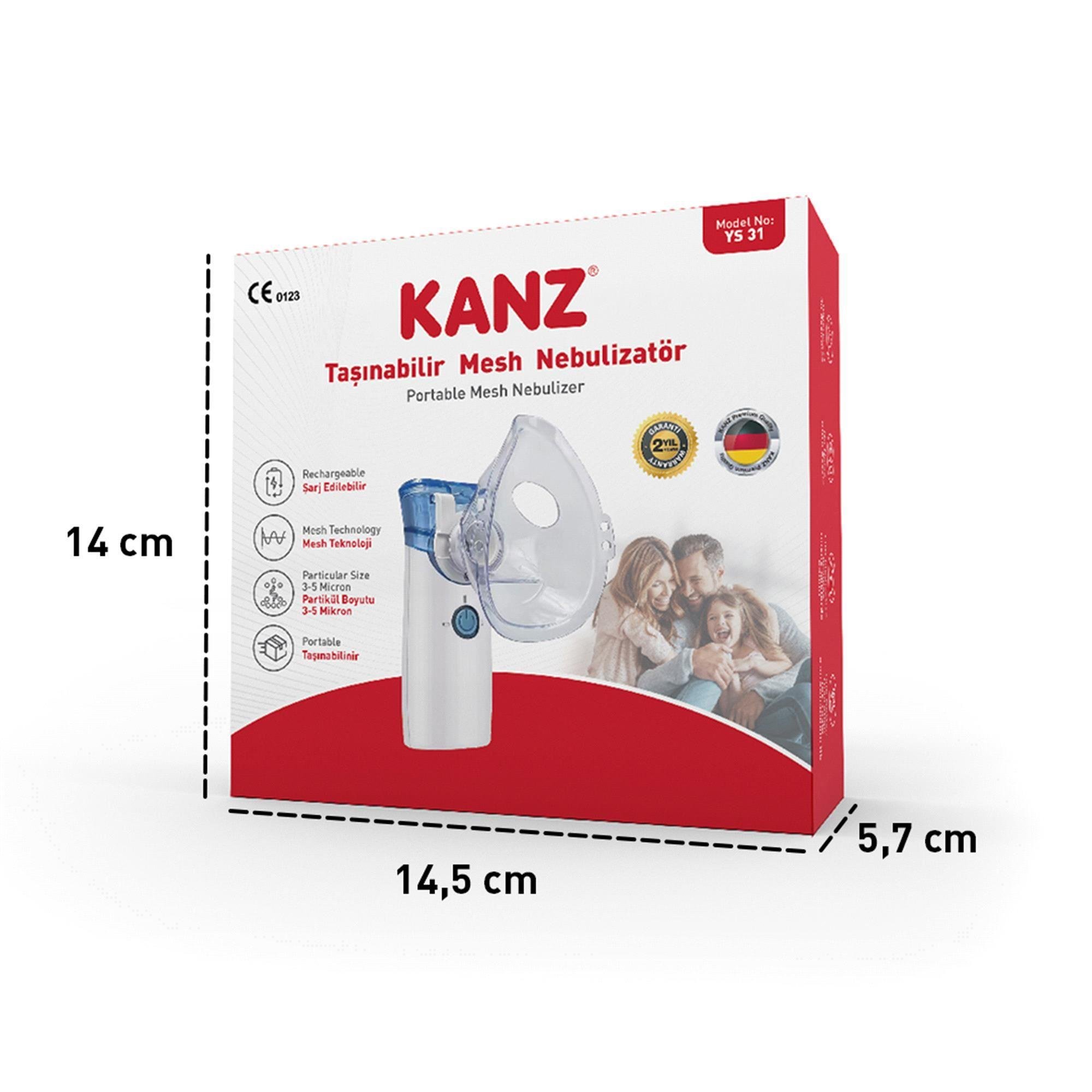 Kanz KNZ-0711 Şarjlı Taşınabilir Mini Mesh Nebülizatör 