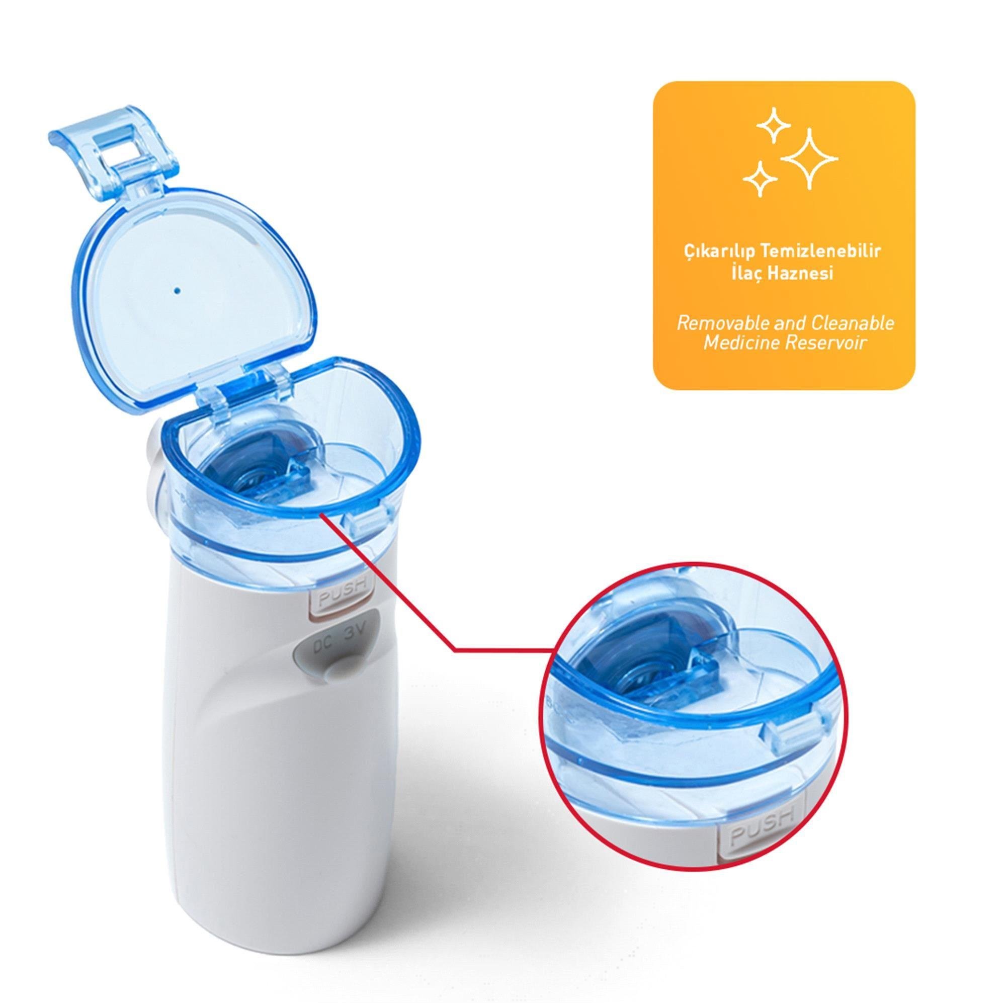 Kanz KNZ-0711 Şarjlı Taşınabilir Mini Mesh Nebülizatör 