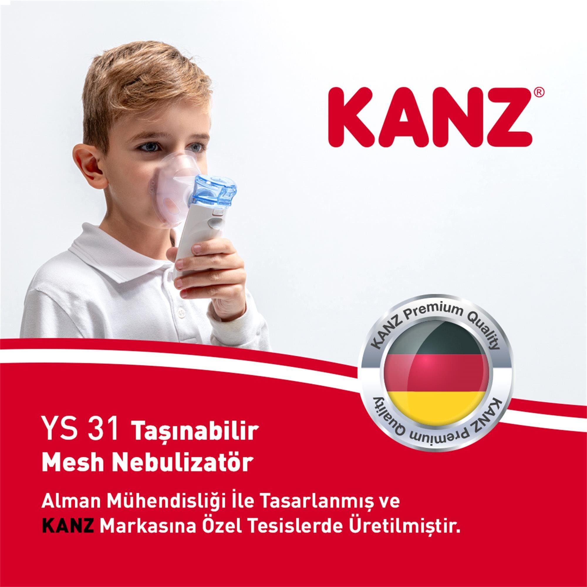 Kanz KNZ-0711 Şarjlı Taşınabilir Mini Mesh Nebülizatör 