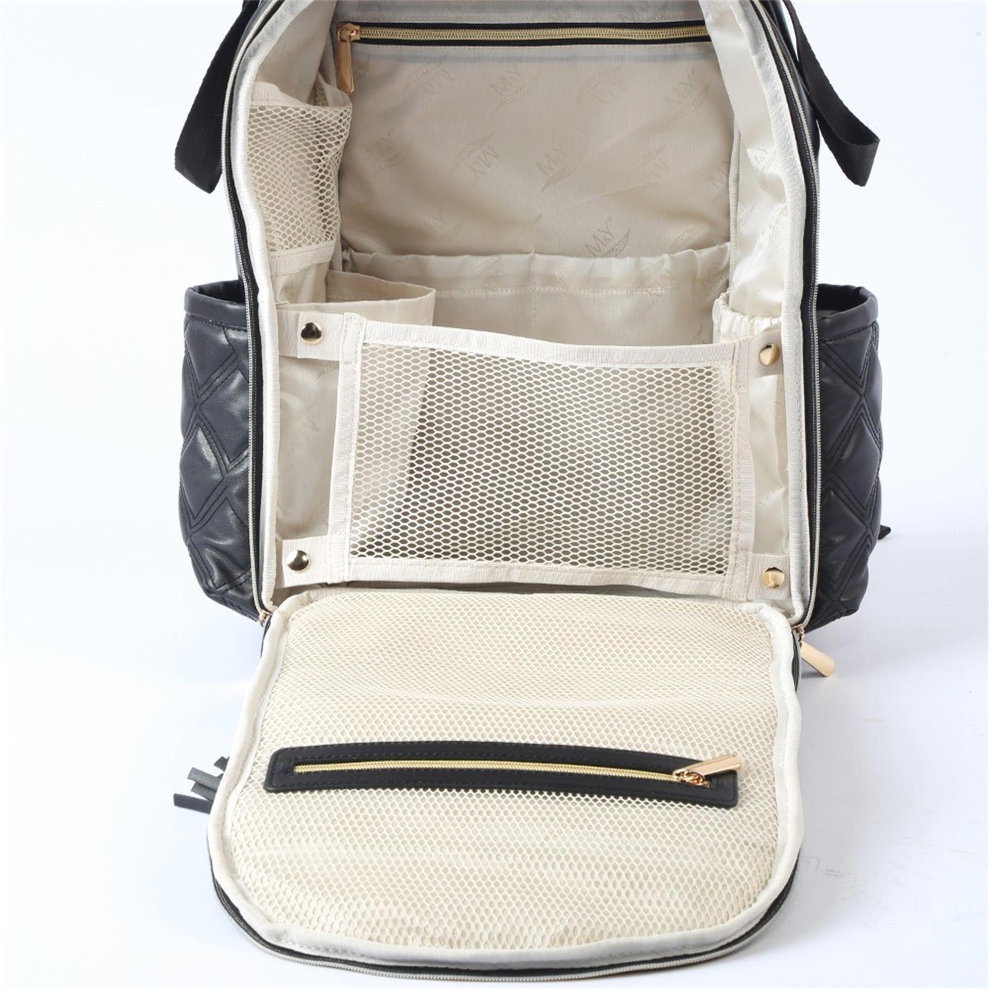 MY Collection Oeste Deri Anne Bebek Bakım Çantası Siyah 7300