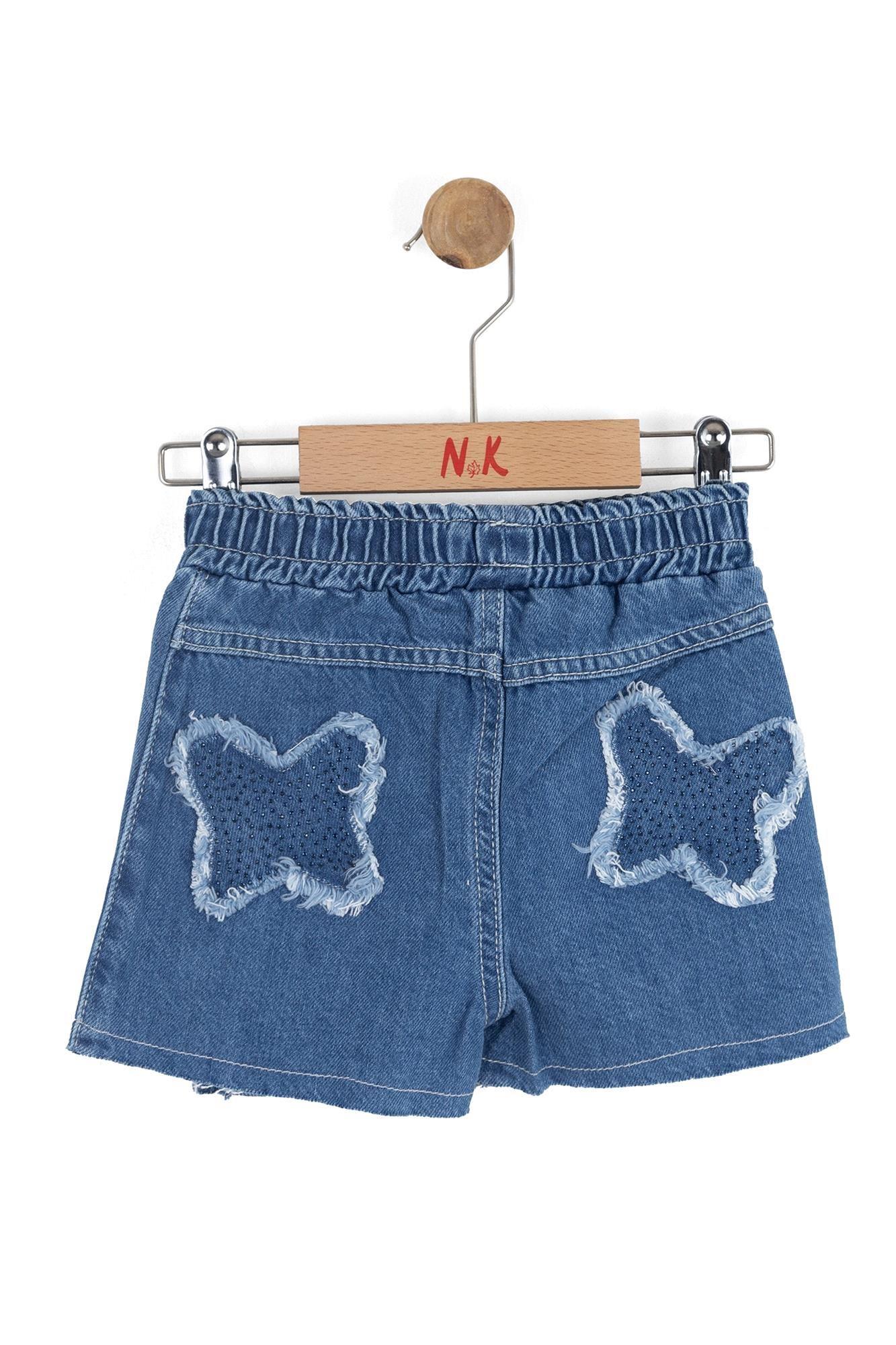 NK Kids Kız Bebek Jazz Şort Etek Mavi 1-4 Yaş 59703