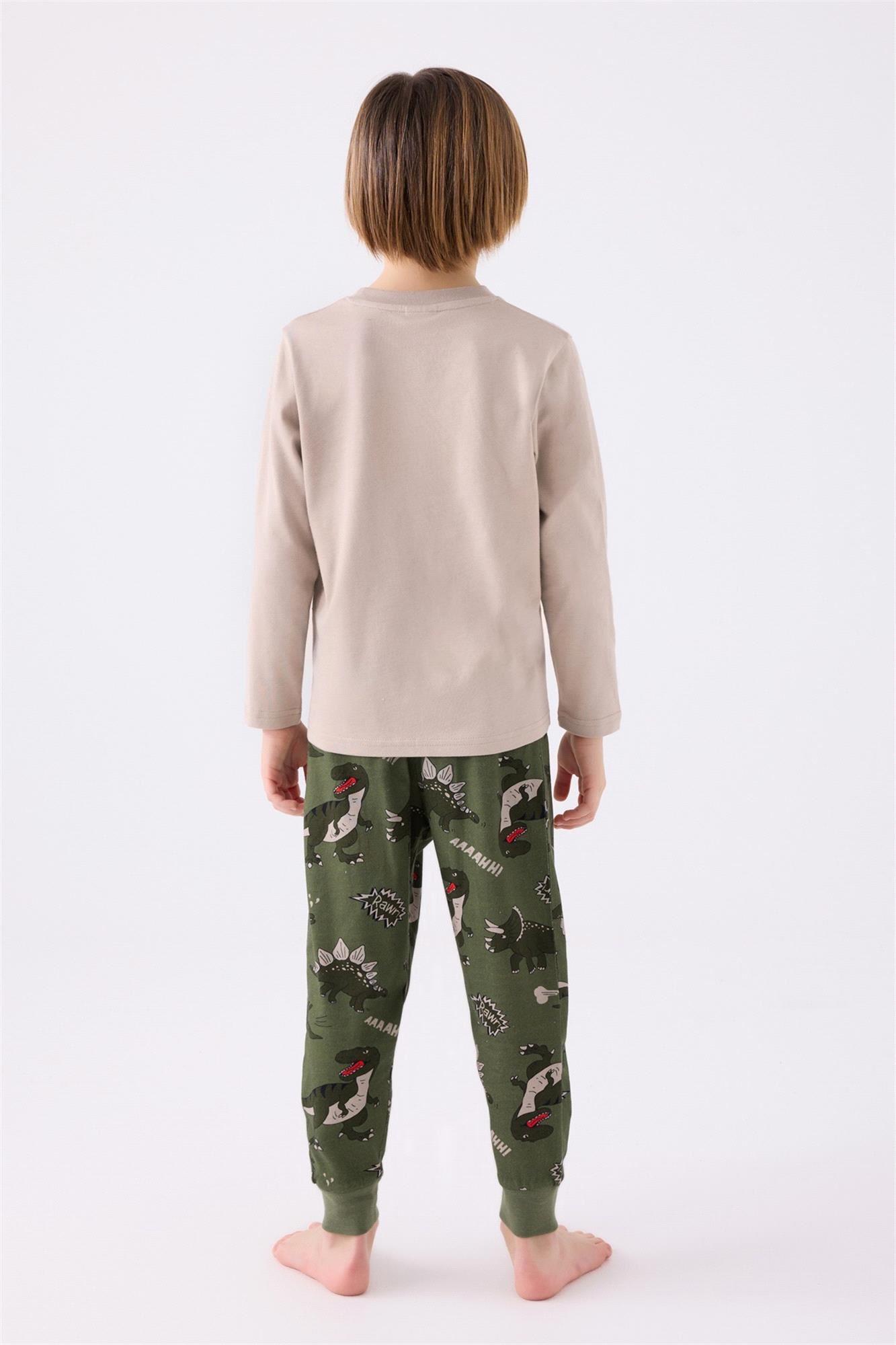 RolyPoly Erkek Çocuk Pijama Takımı Kum RP3428-2