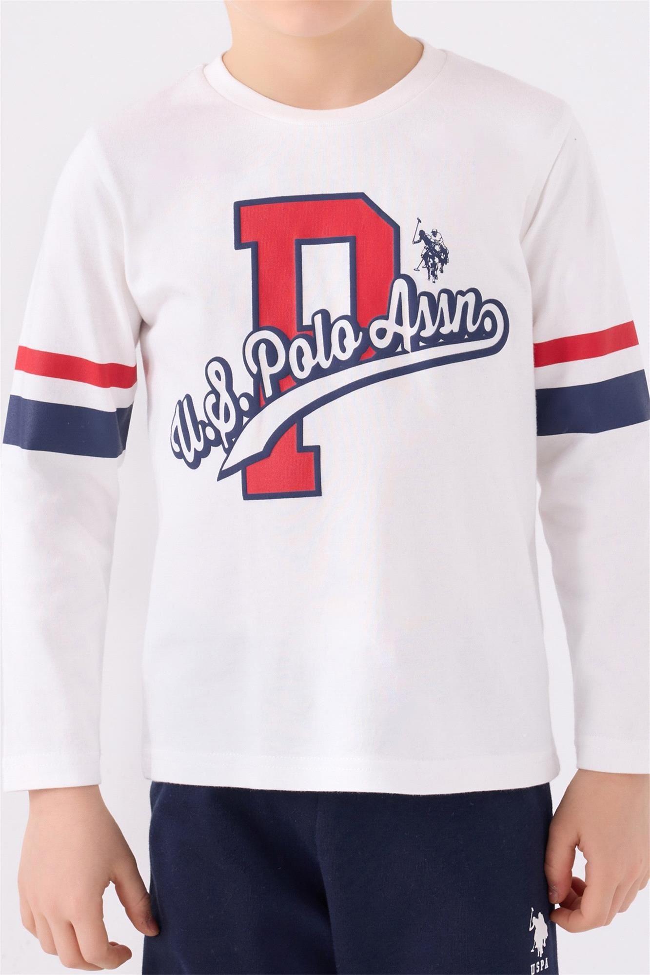 U.S.Polo Erkek Çocuk Garson Boy Pijama Takımı Krem US1902-G