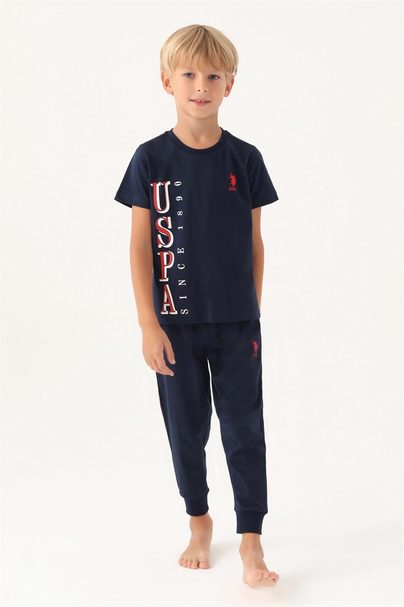 U.S.Polo Erkek Çocuk Garson Boy Pijama Takımı Lacivert US1717-G