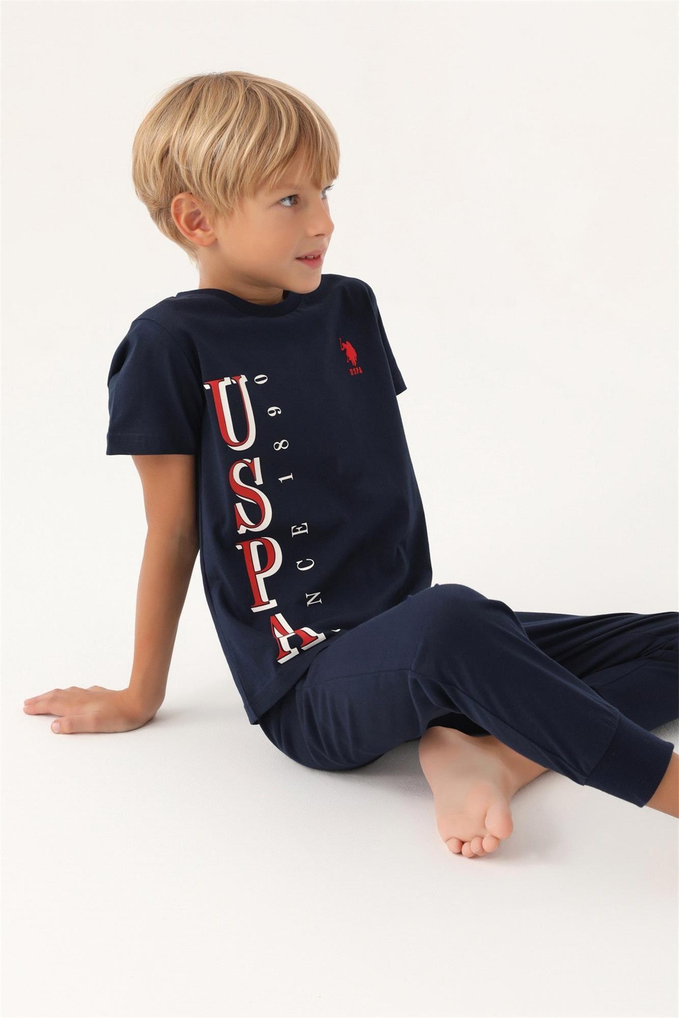 U.S.Polo Erkek Çocuk Garson Boy Pijama Takımı Lacivert US1717-G