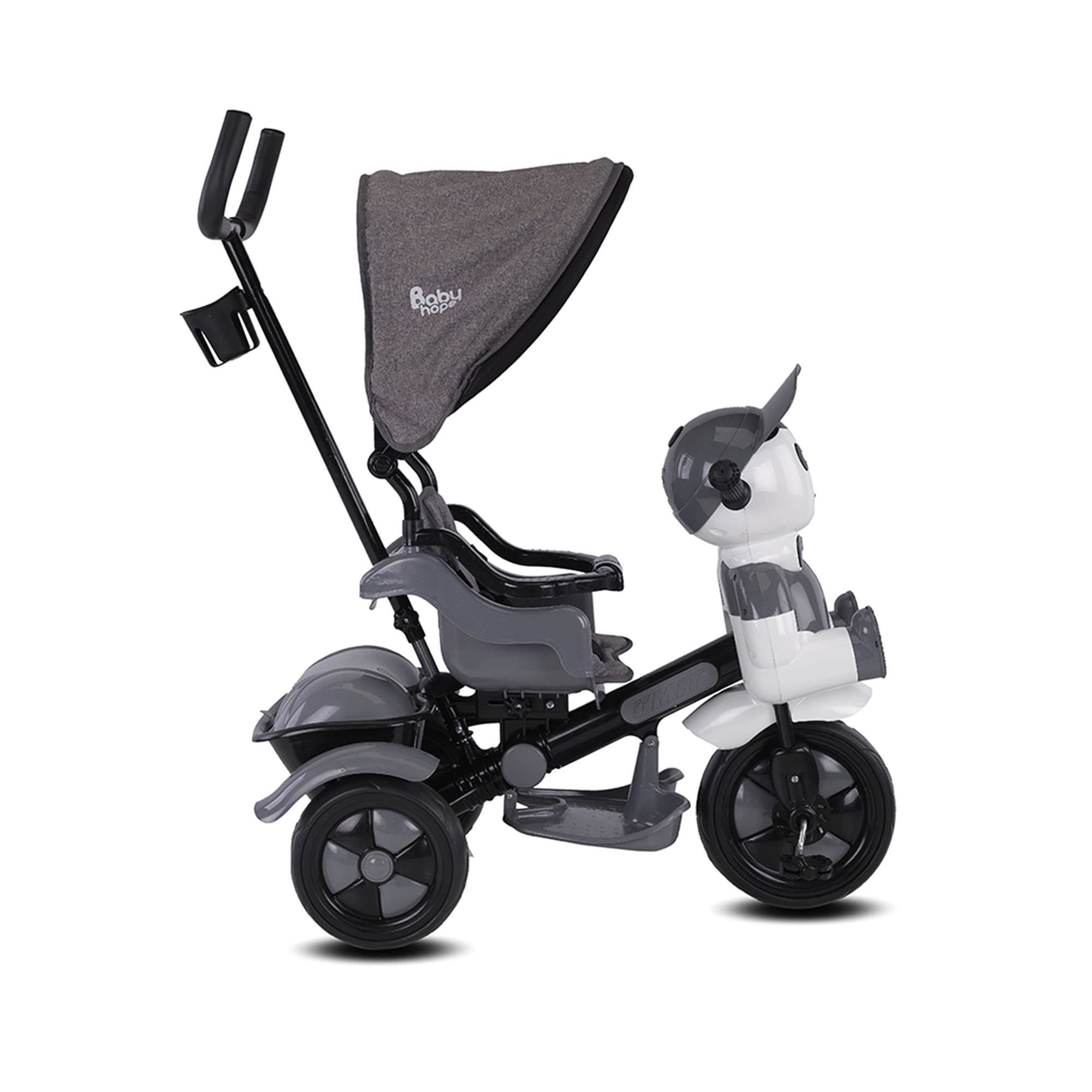 Babyhope 125A Yupi Lüx 3 Tekerlekli Bisiklet Gri
