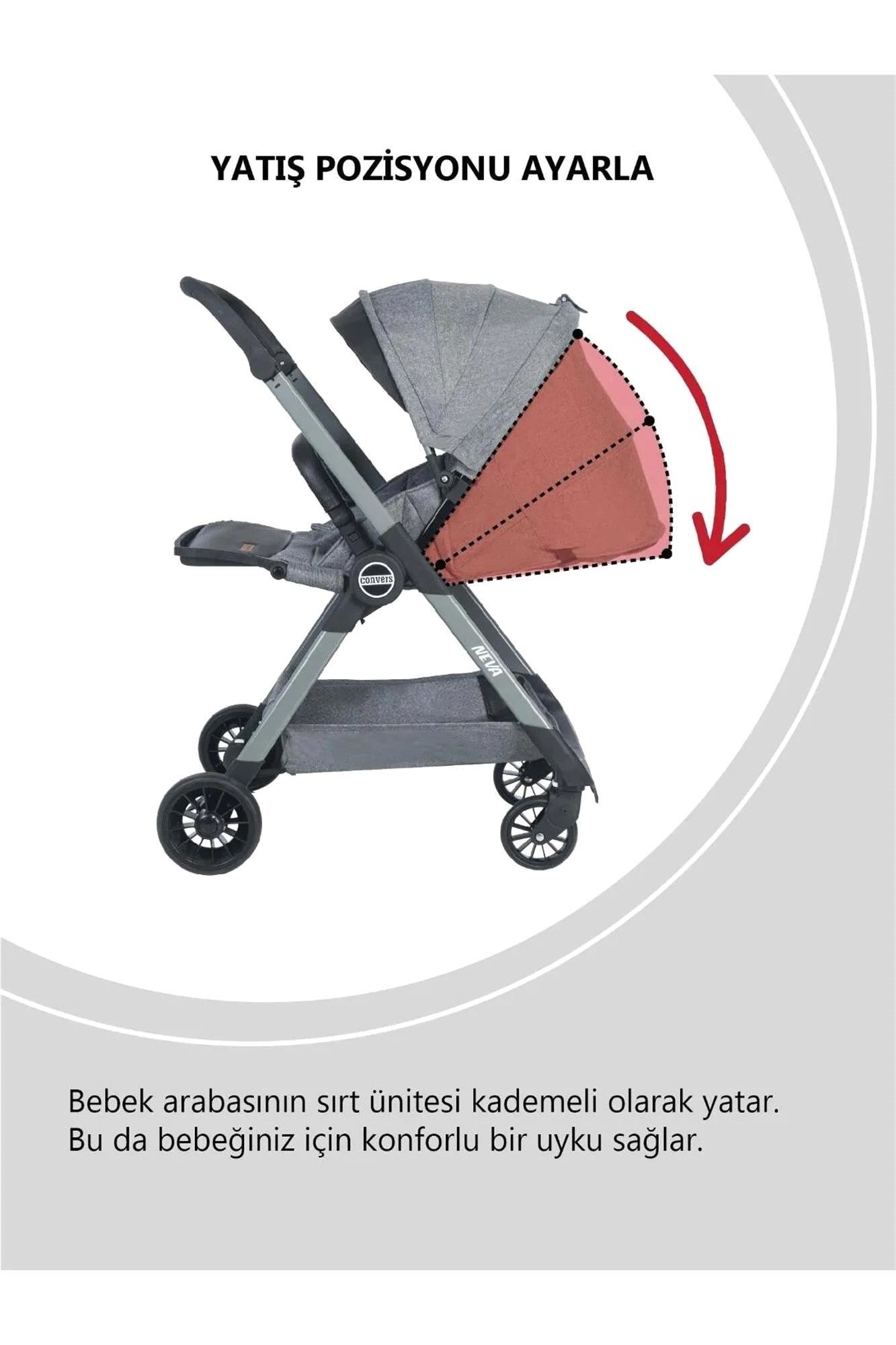 Bebeck Neva Kabin Bebek Arabası Kahve