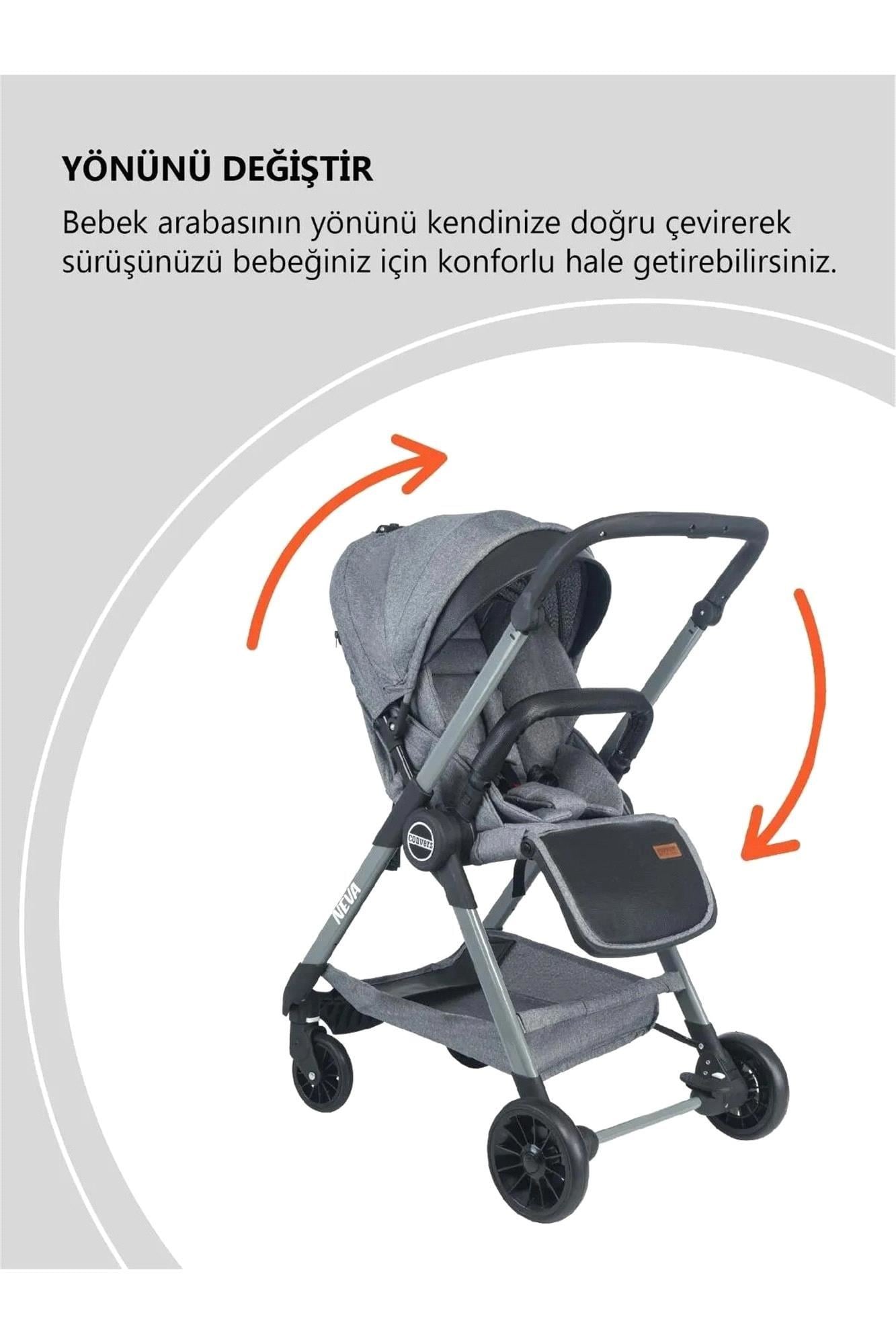 Bebeck Neva Kabin Bebek Arabası Kahve