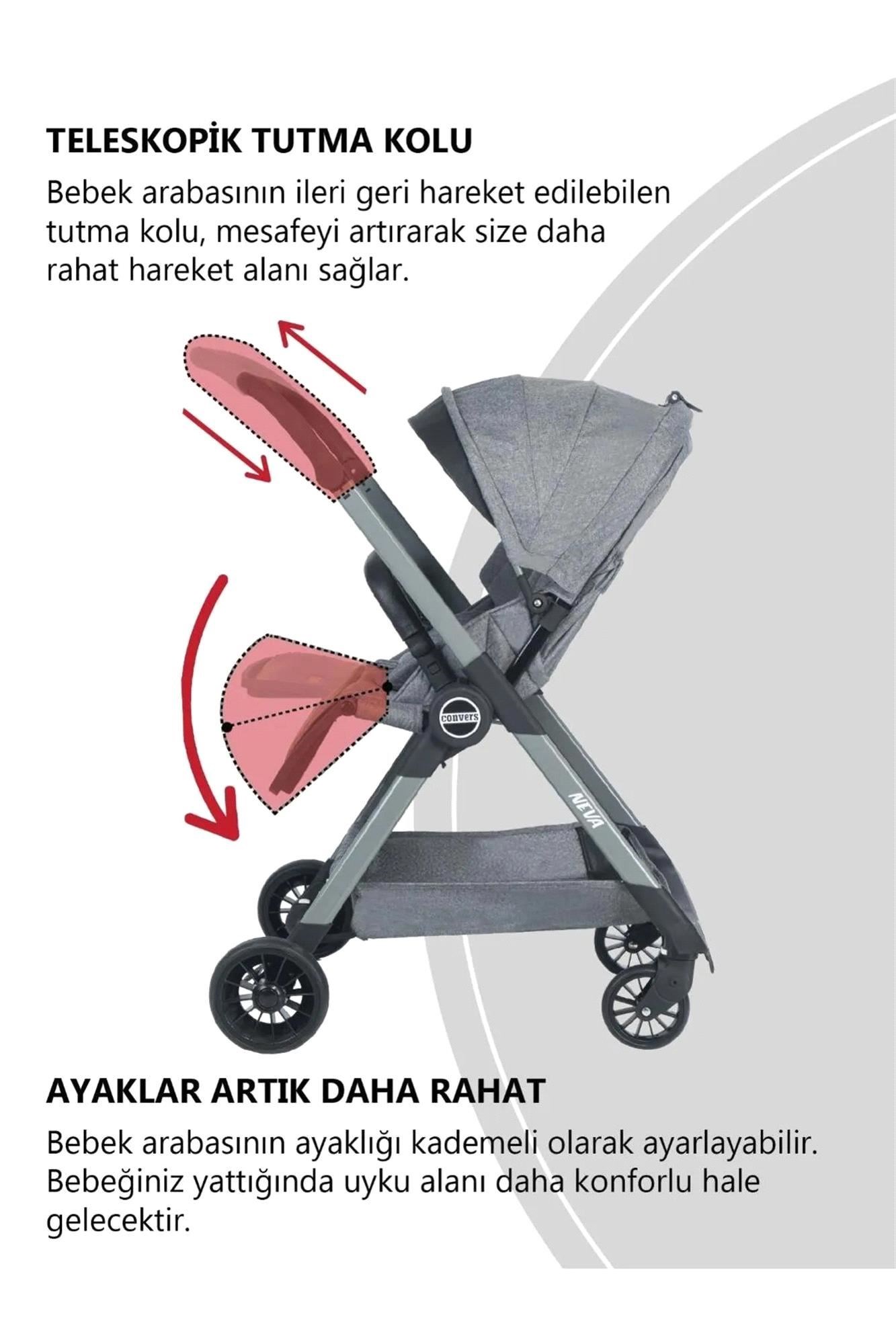 Bebeck Neva Kabin Bebek Arabası Kahve