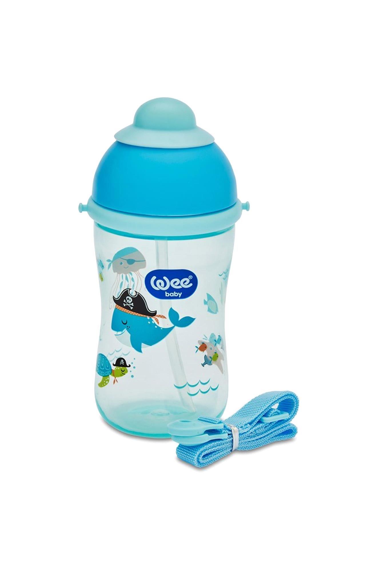 Wee 171 Baby Kulplu Pipetli Bardak 380 ml Mavi