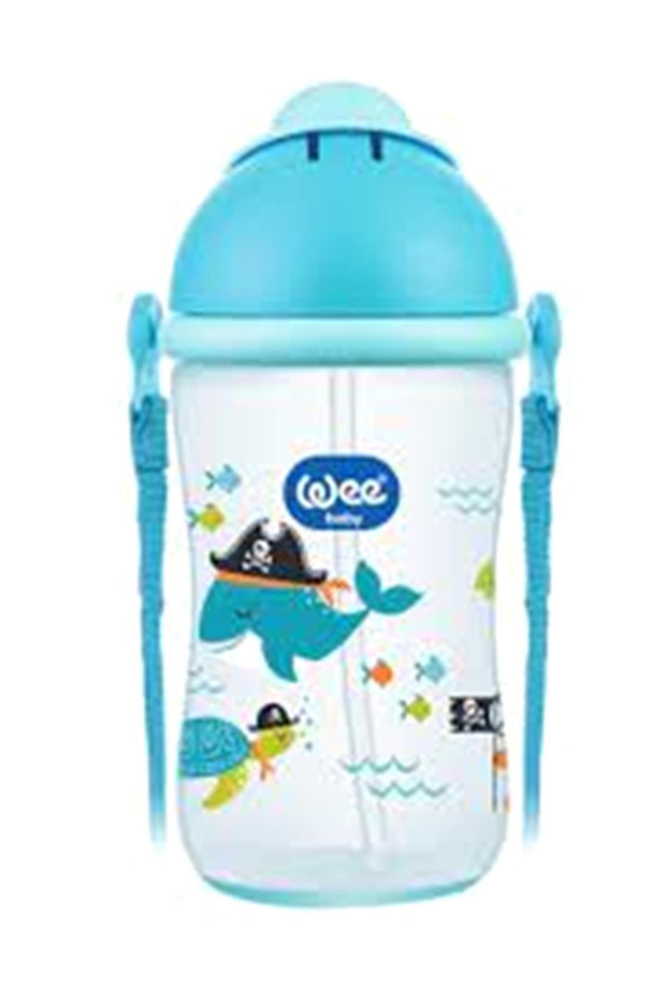 Wee 171 Baby Kulplu Pipetli Bardak 380 ml Mavi