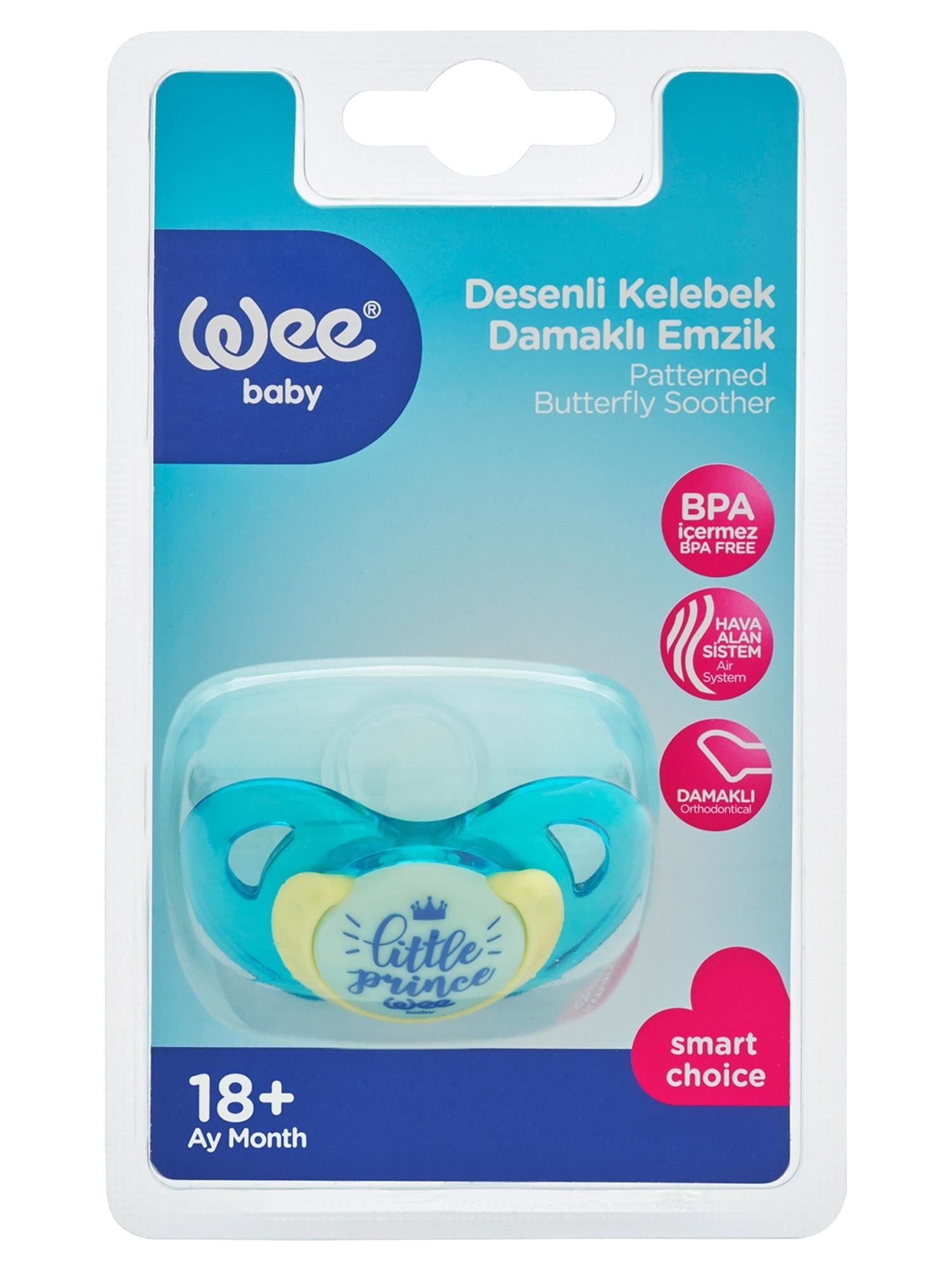 Wee 174 Kelebek Des. Damakllı Emzik No:3 Mavi