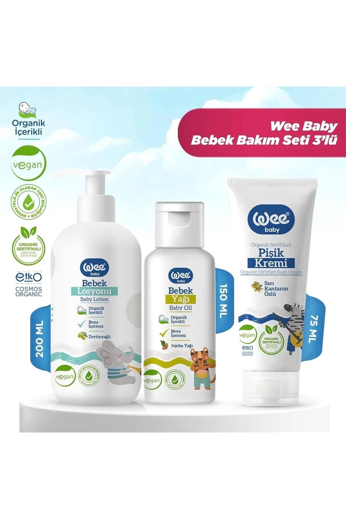 Wee Baby Bebek Losyonu+ Bebek Yağı 150ml + Pişik Kremi