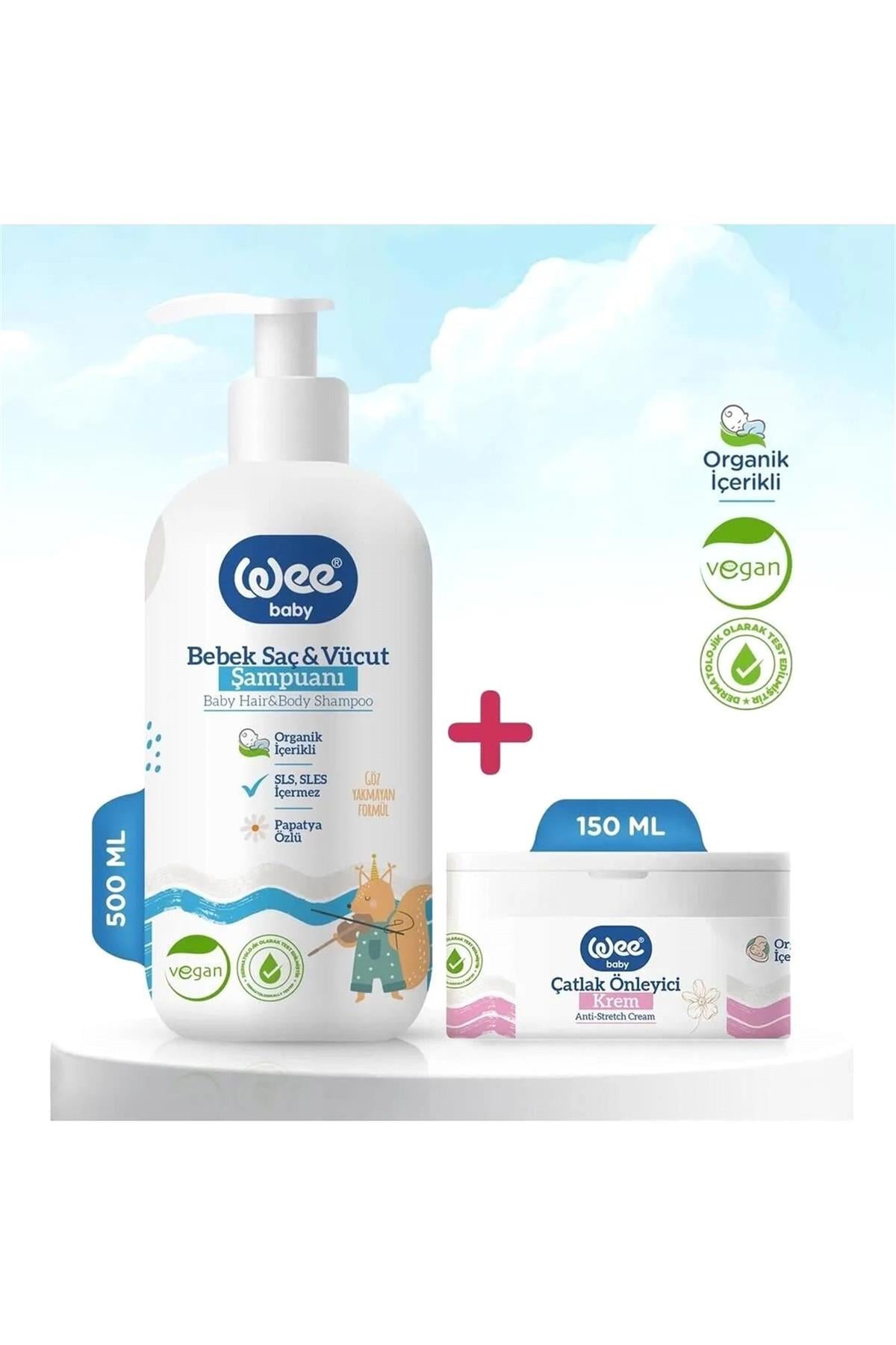 Wee Baby Şampuan 500ml + Çatlak Önleyici Krem 150ml