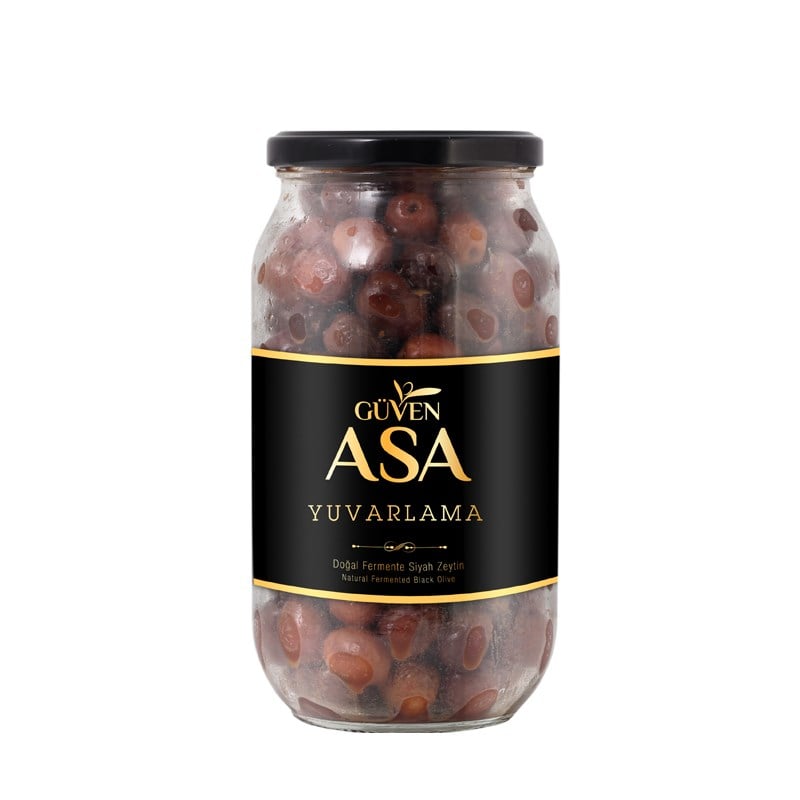 Edremit Yuvarlama Siyah Zeytin 650 g Cam Kavanoz (M)