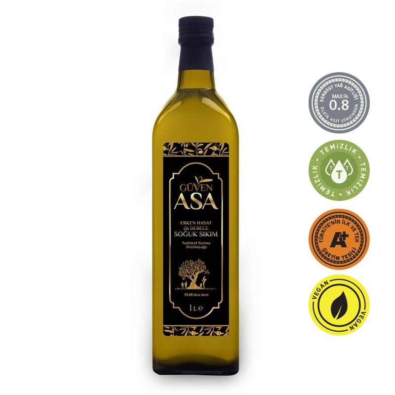 Erken Hasat Soğuk Sıkım Zeytinyağı 1 L Y.Cam