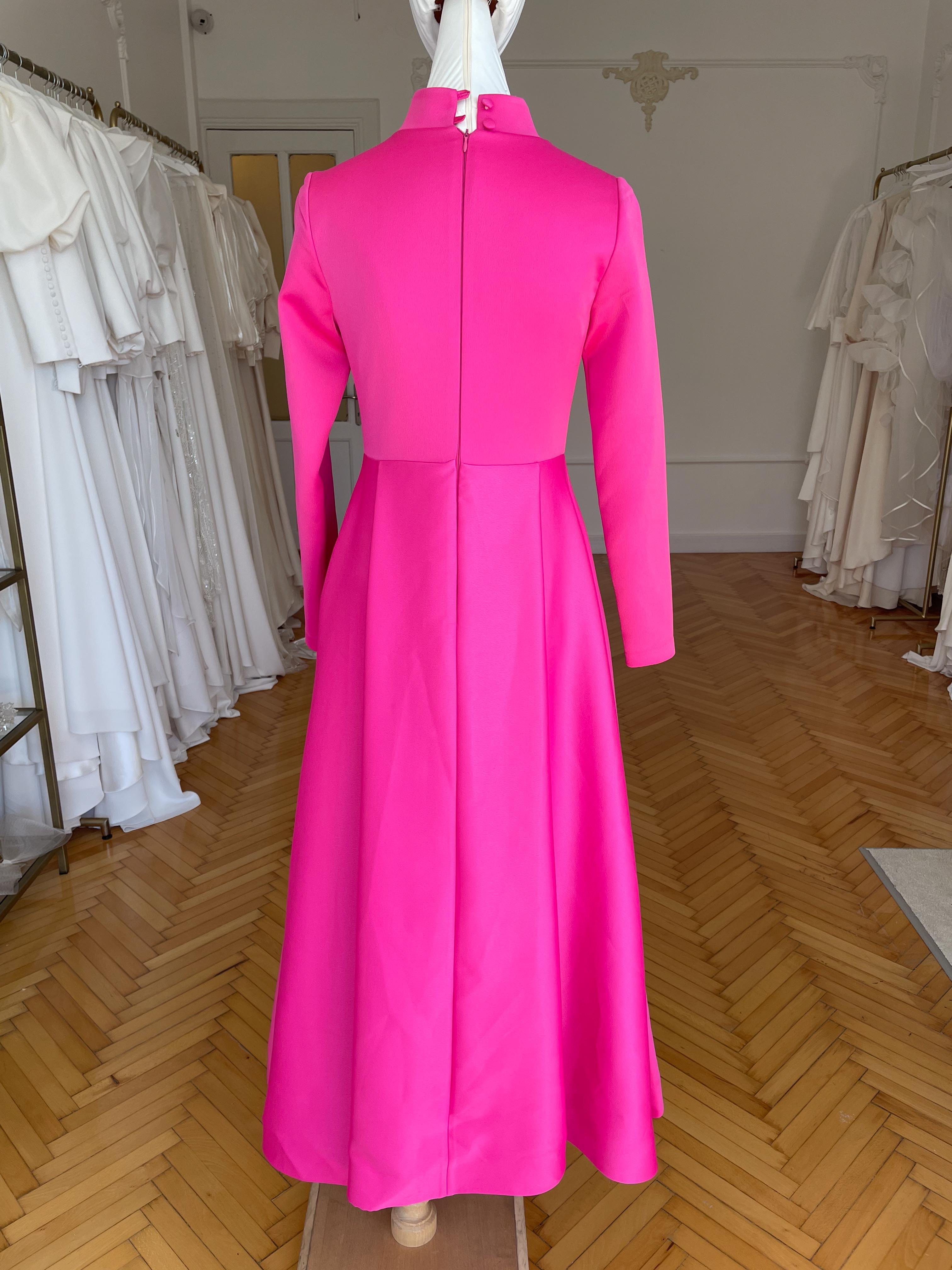 cart Pembe şimşekli elbise midi boy
