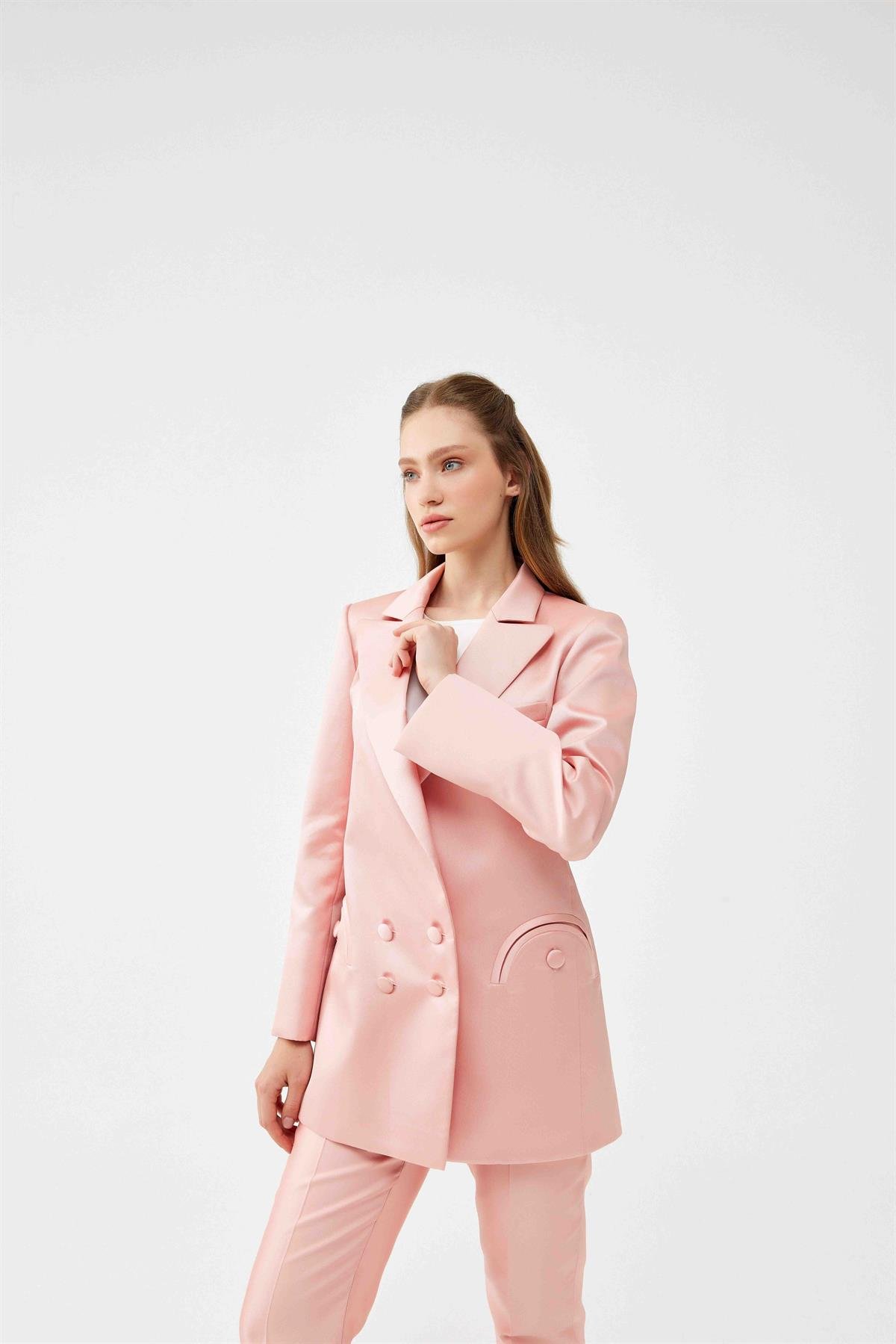Pembe Circle Ceket