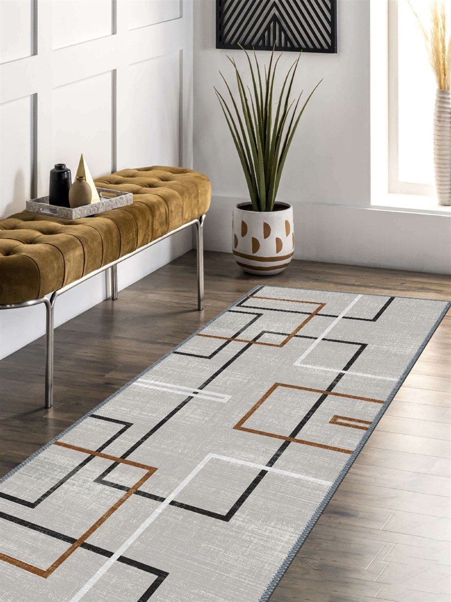 Modern Desenli Halı, Dokuma Taban Dekoratif Şönil