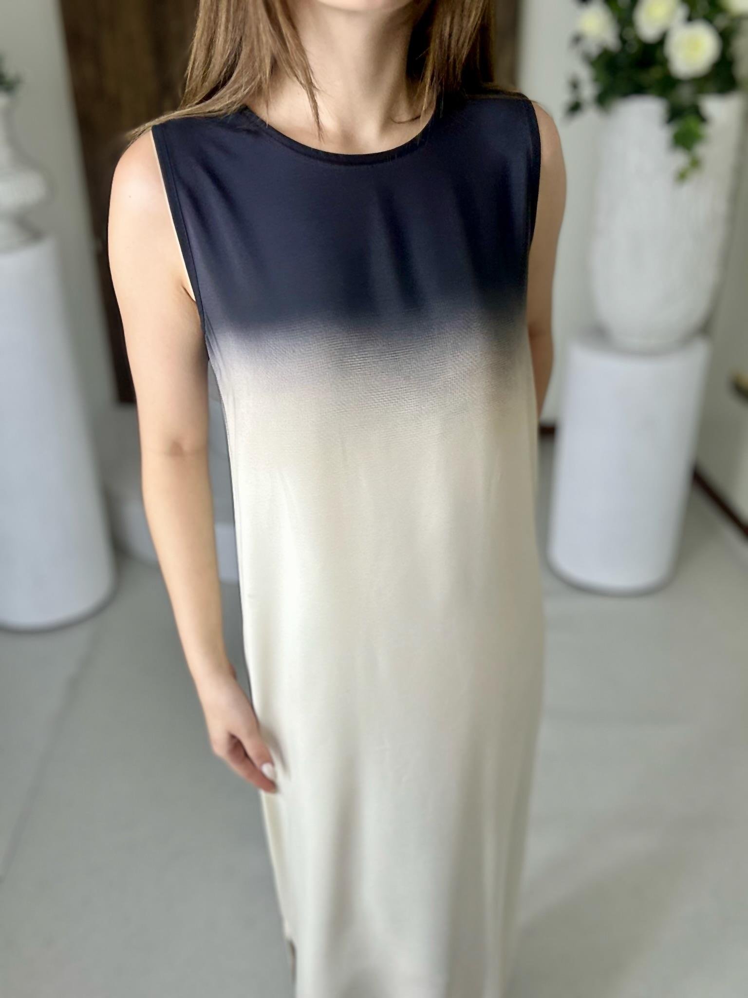  İthal Crep Kumaş Rahat Kalıp Batik Desen Elbisemiz