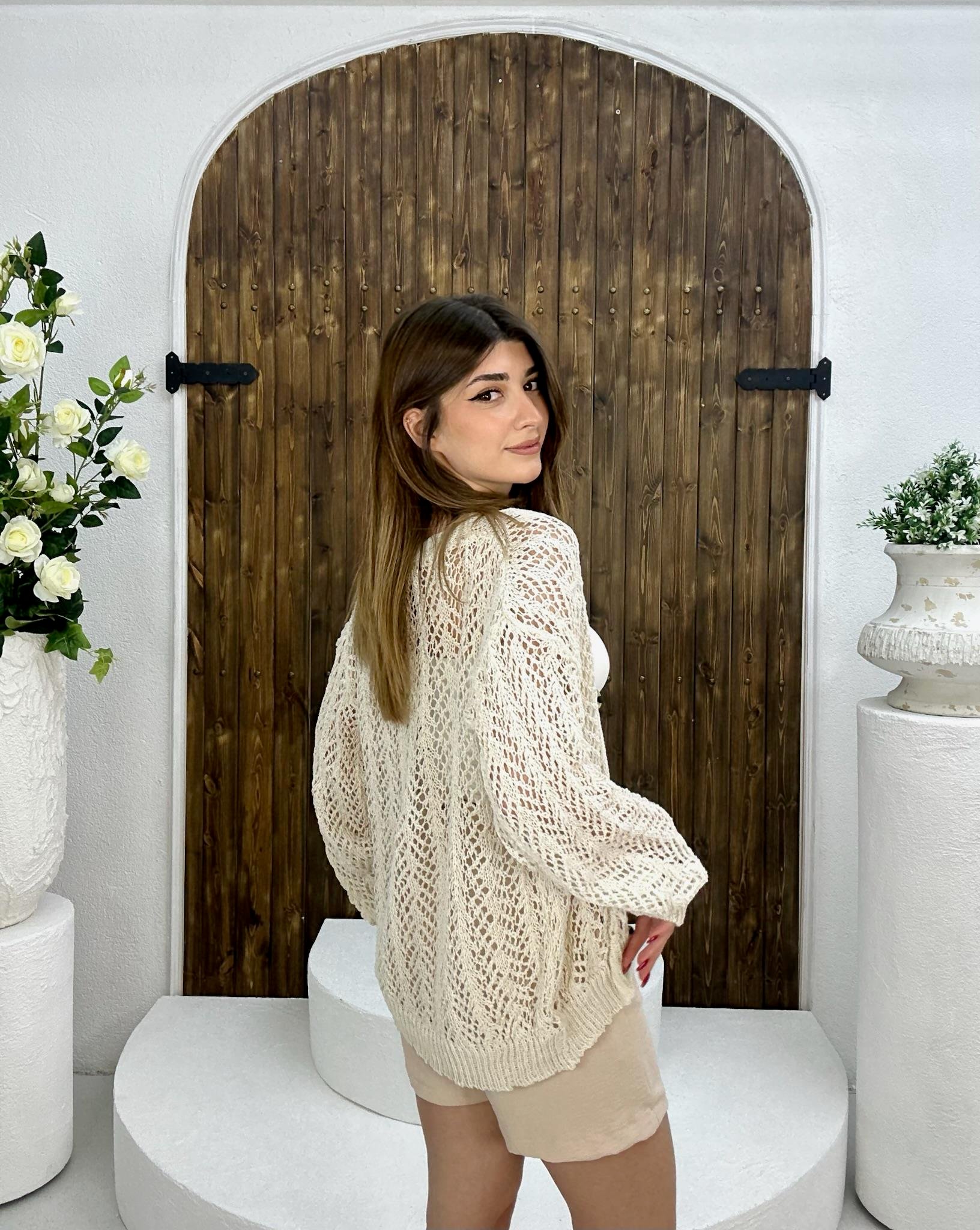 Aerobin Kumaş Düğmeli Şehir Boy Şort 