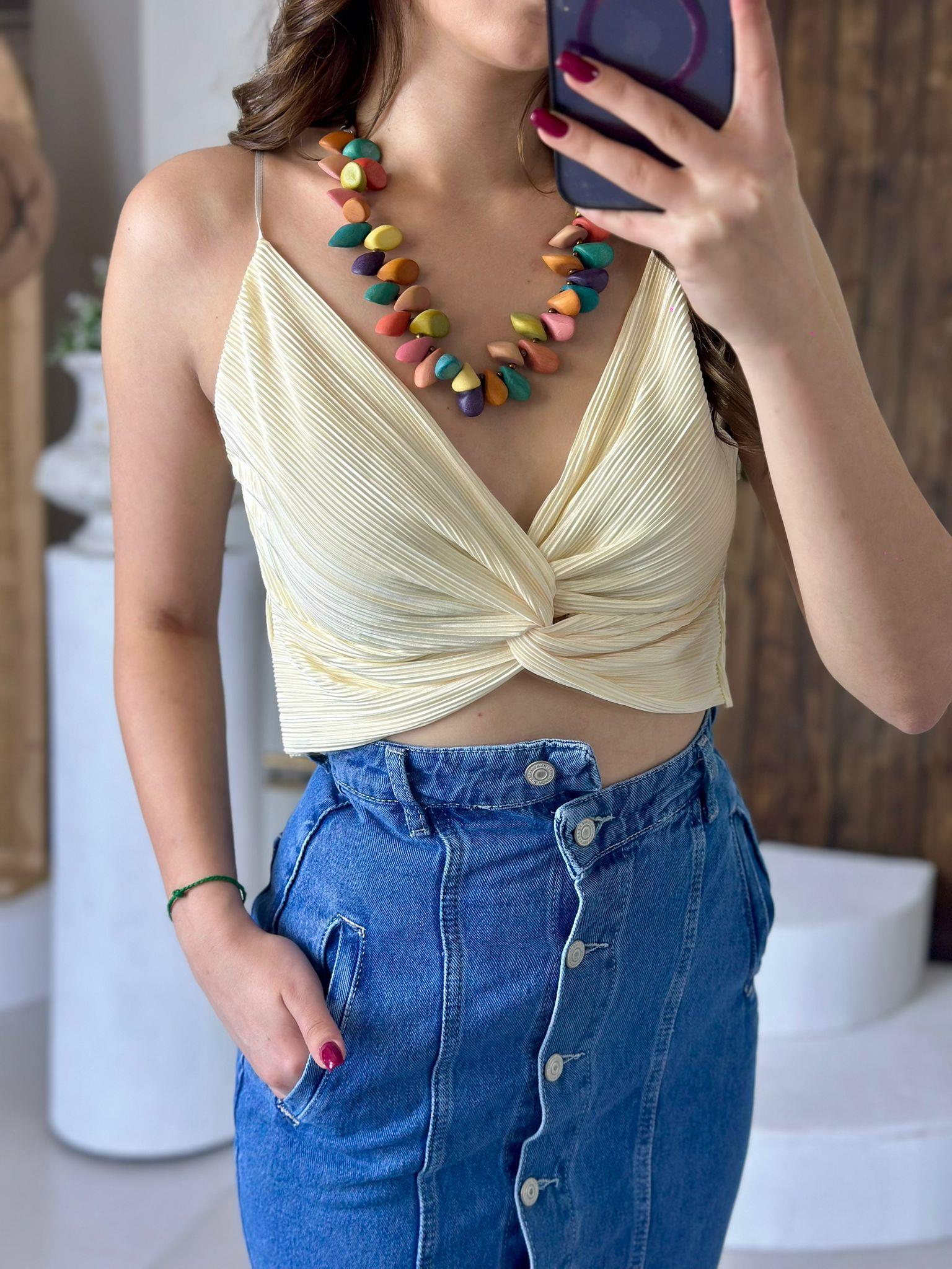 Akordeon Kumaş Askılı Boğum Detay Crop