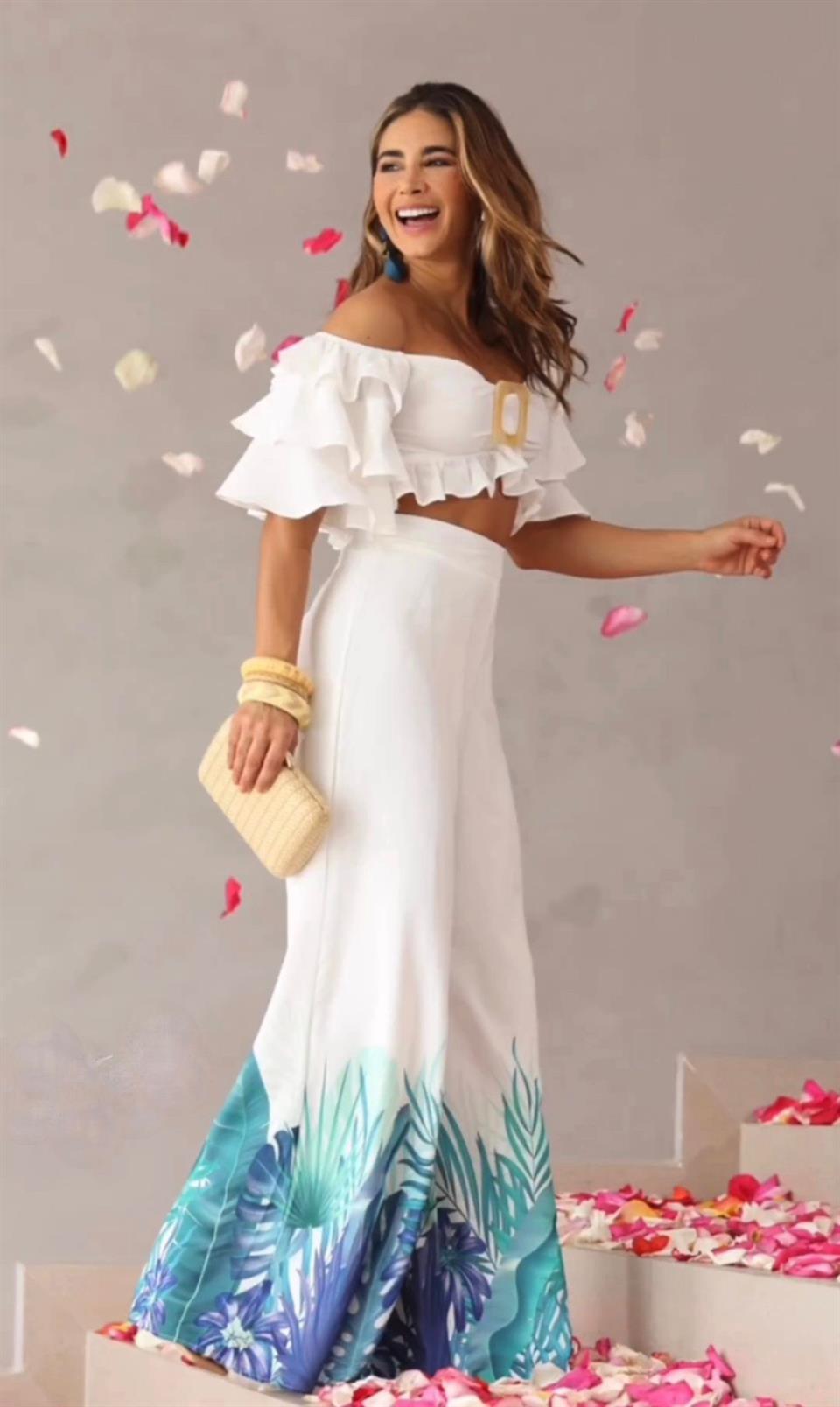 Atlas Kumaş Salaş Pantolon Ottom Kumaş Gipeli Bluz İkili Takım 