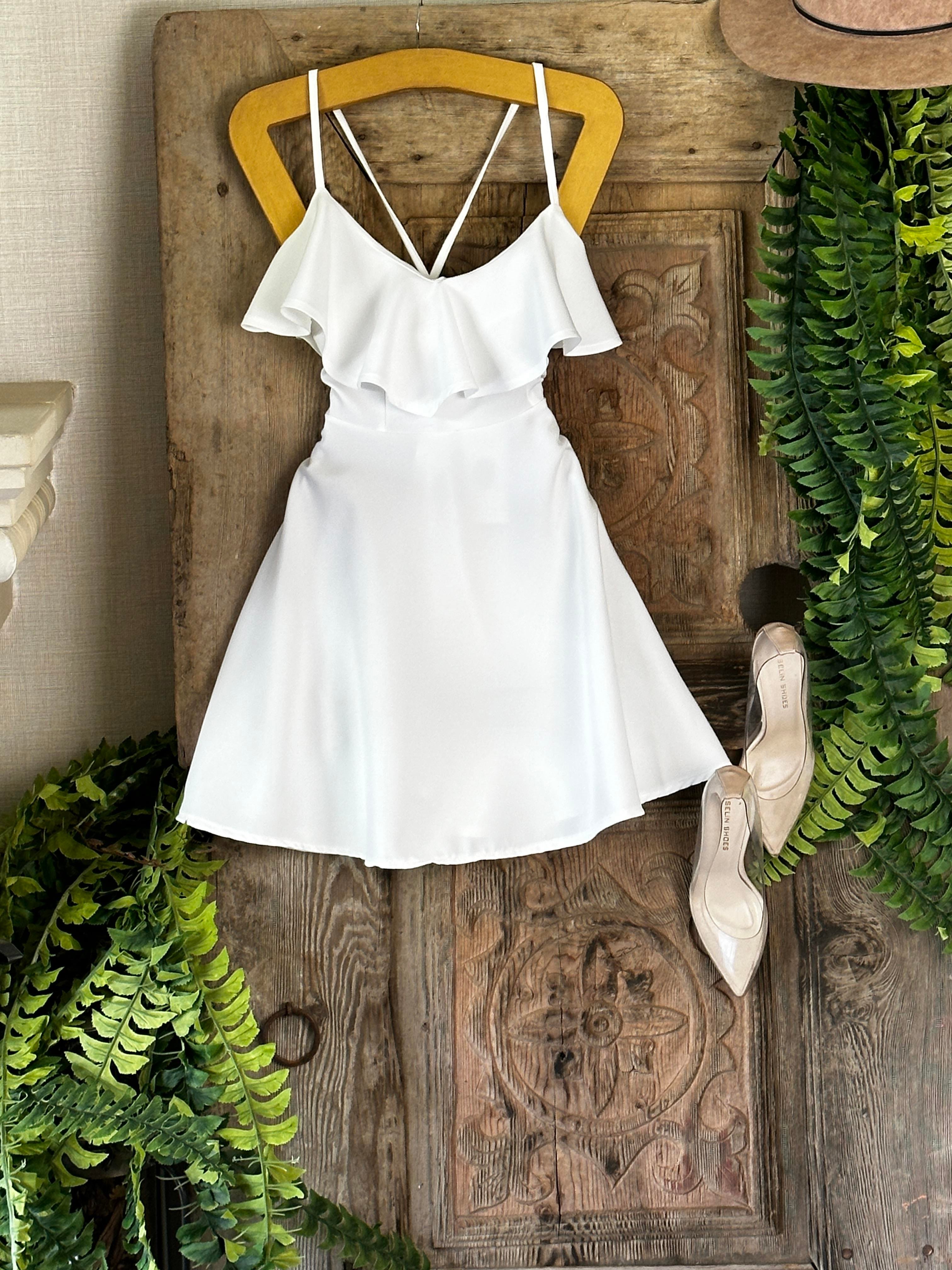 Atlas Kumaş Yaka Volanlı Sırt Detay Kloş Elbise